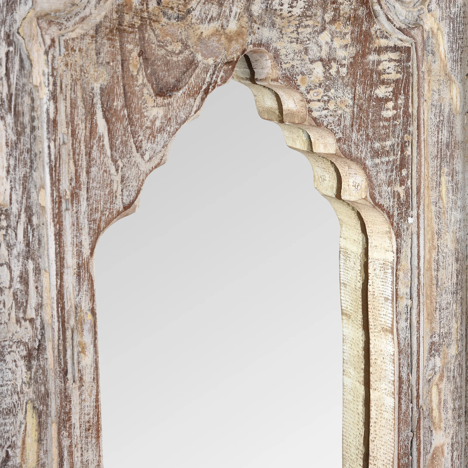 Indian Mihrab Mirror Made From Old Teak (38.5 x 59cm) - Image 2