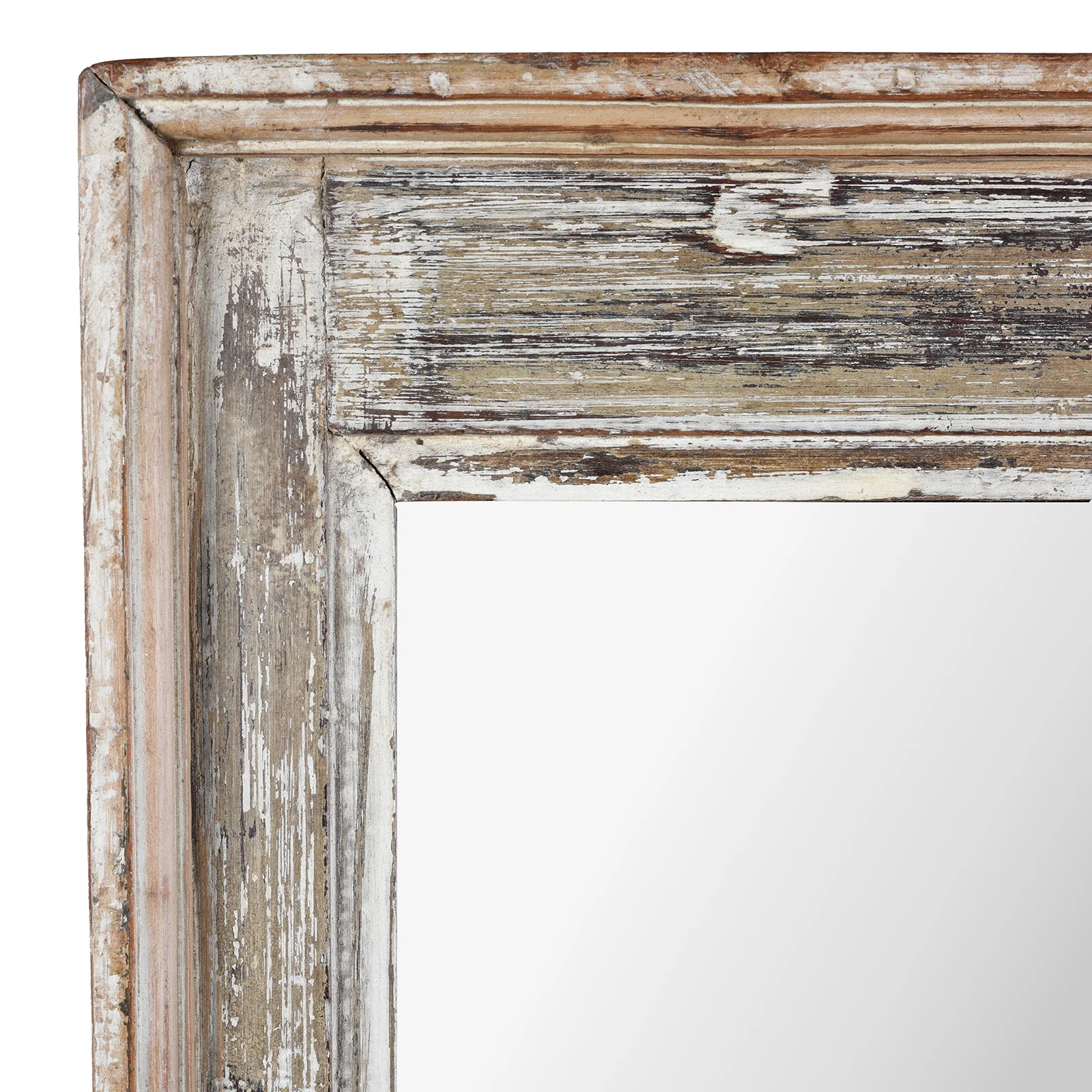 Small Rustic Indian Reclaimed Teak Wood Mirror - Image 3