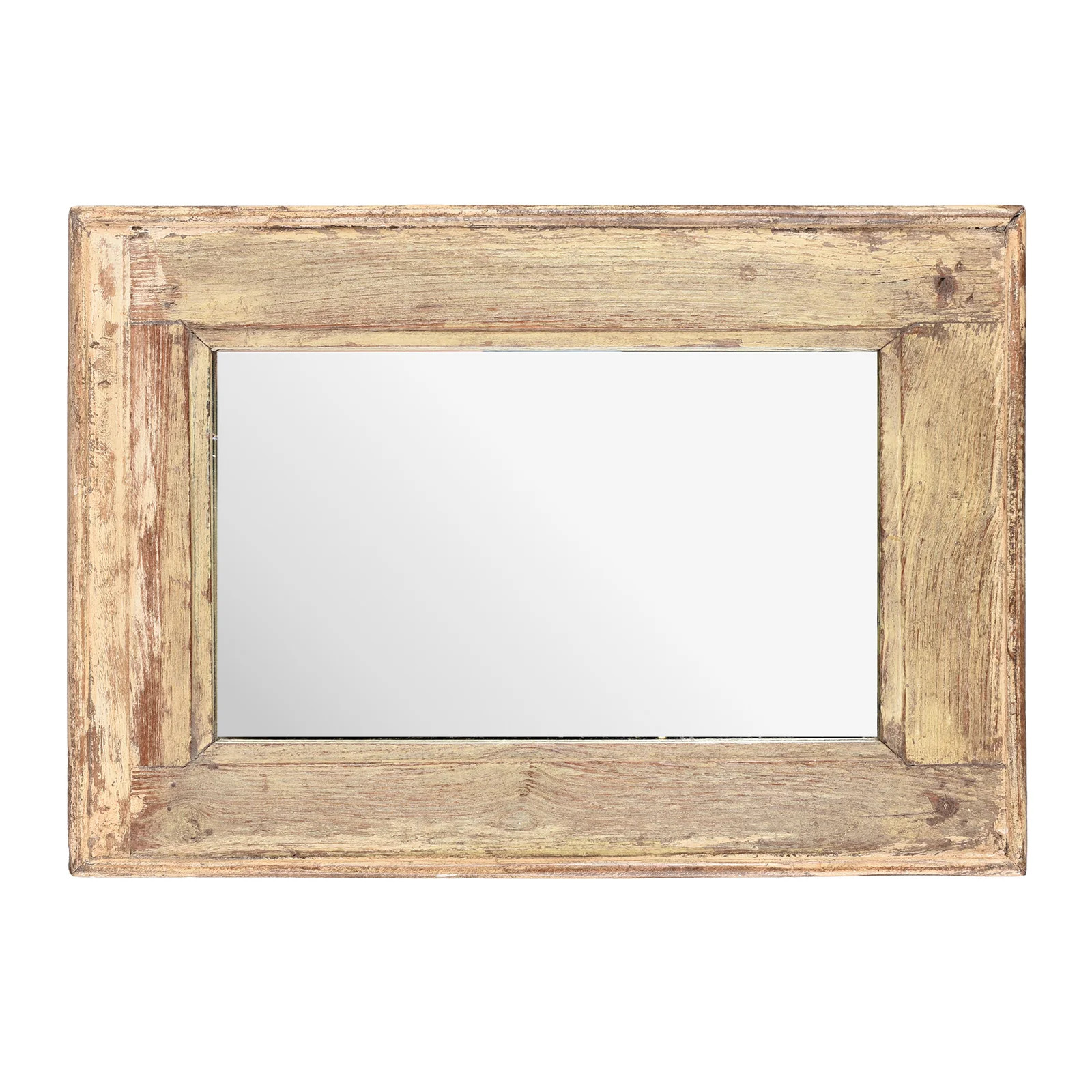 Small Rustic Indian Reclaimed Wood Teak Mirror - Image 7