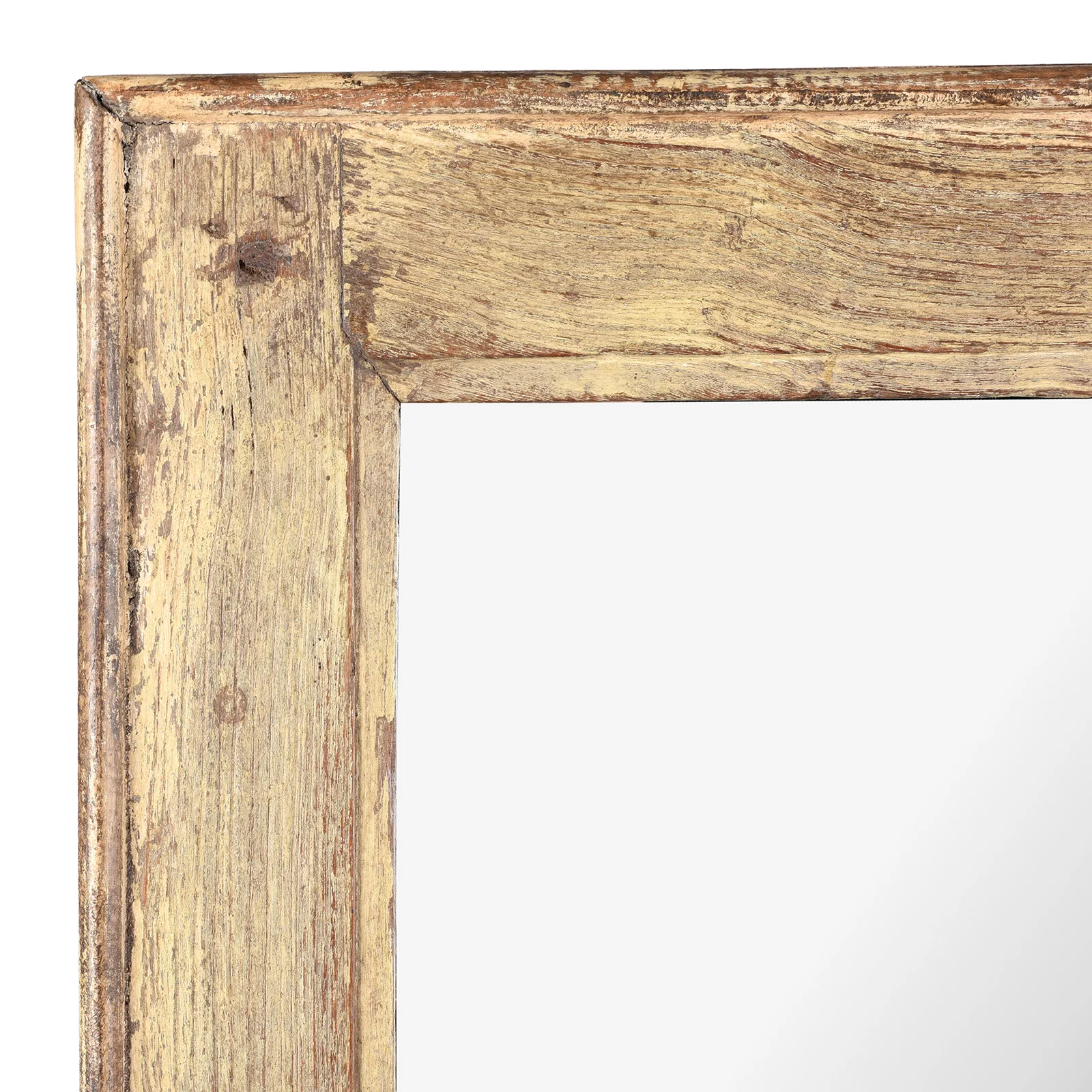 Small Rustic Indian Reclaimed Wood Teak Mirror - Image 8