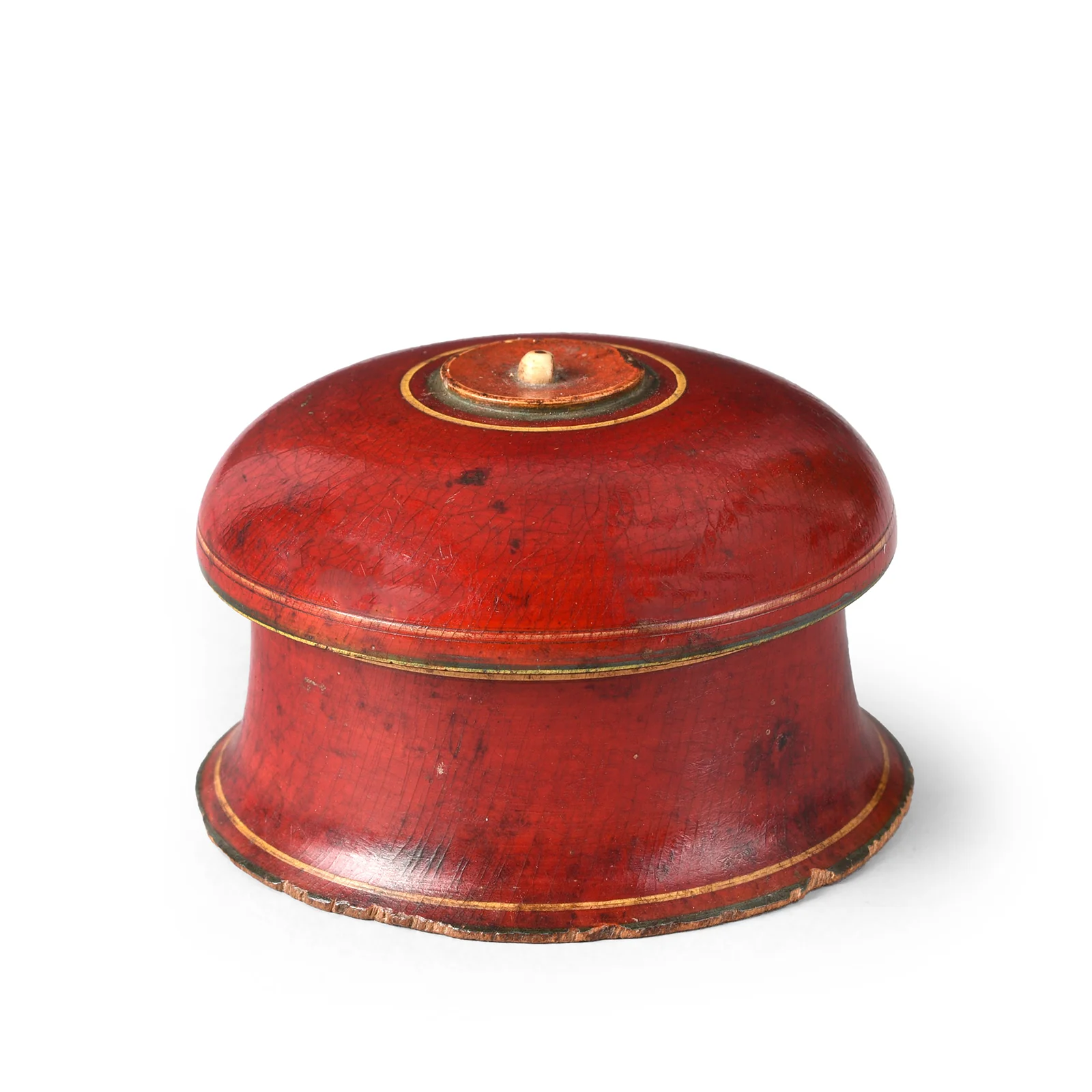 Small Lacquer Pot From Rajasthan - Ca 1910