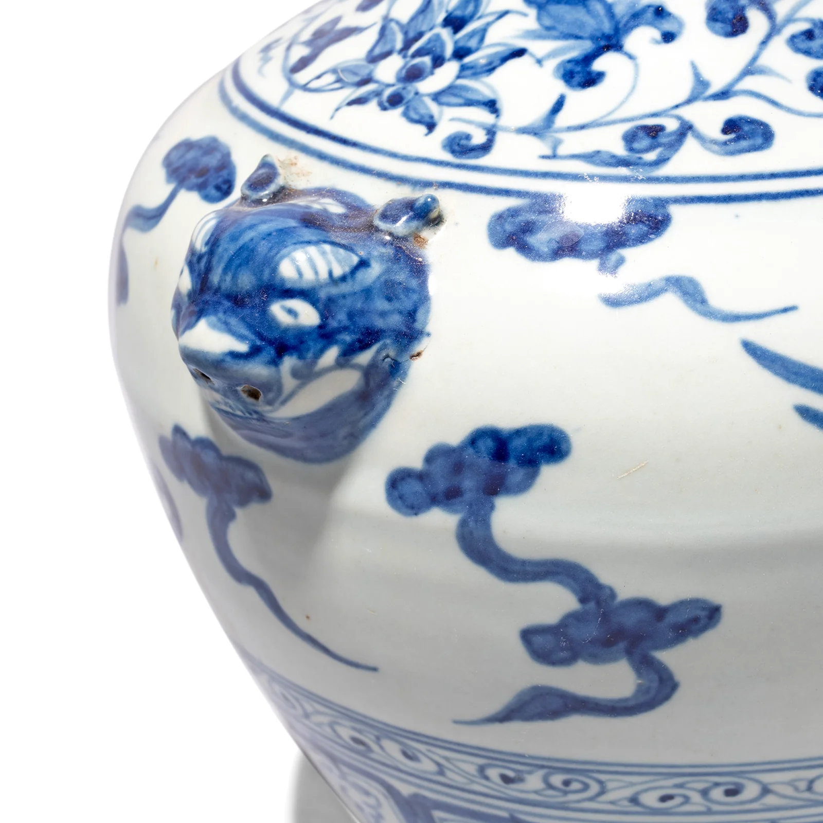 Small Blue & White Wine Jar - Phoenix - Image 3