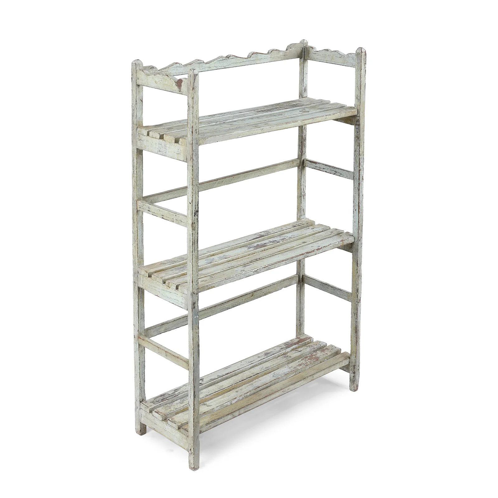 Small Painted Indian Slatted Shelf - 1930