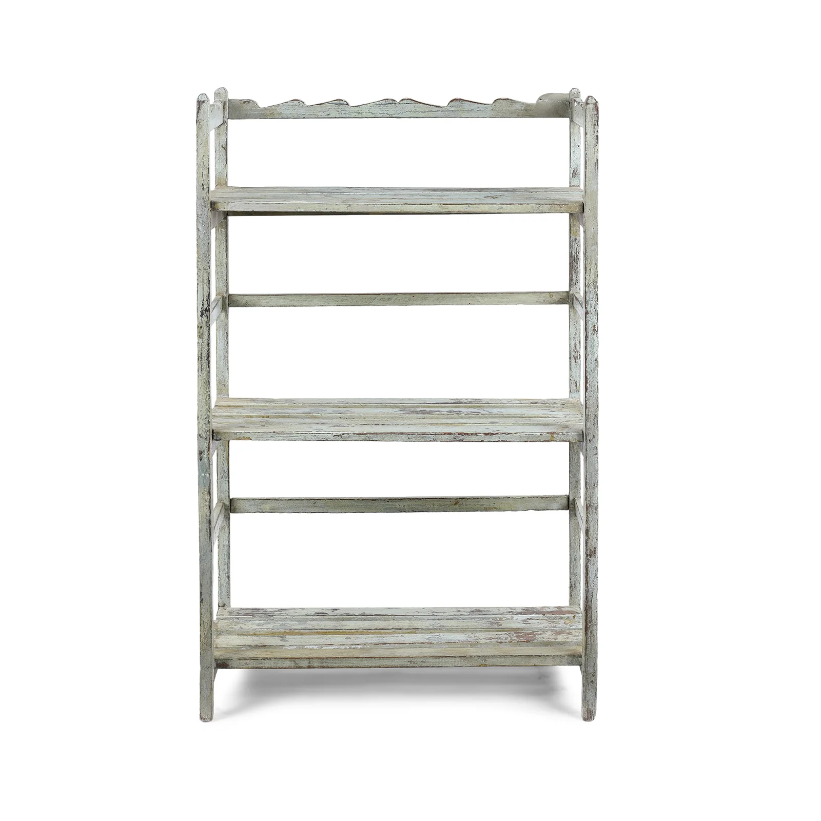 Small Painted Indian Slatted Shelf - 1930 - Image 2