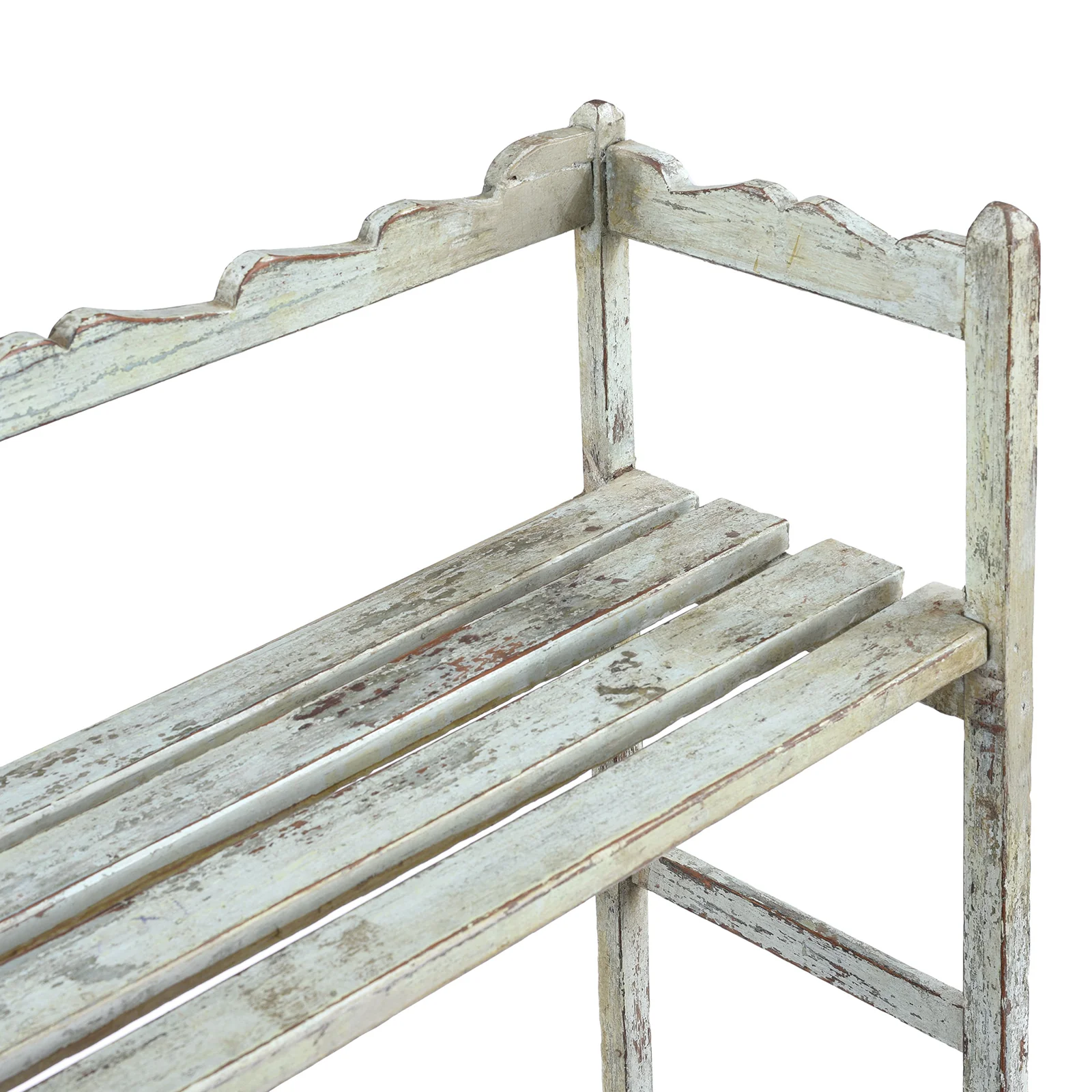 Small Painted Indian Slatted Shelf - 1930 - Image 4