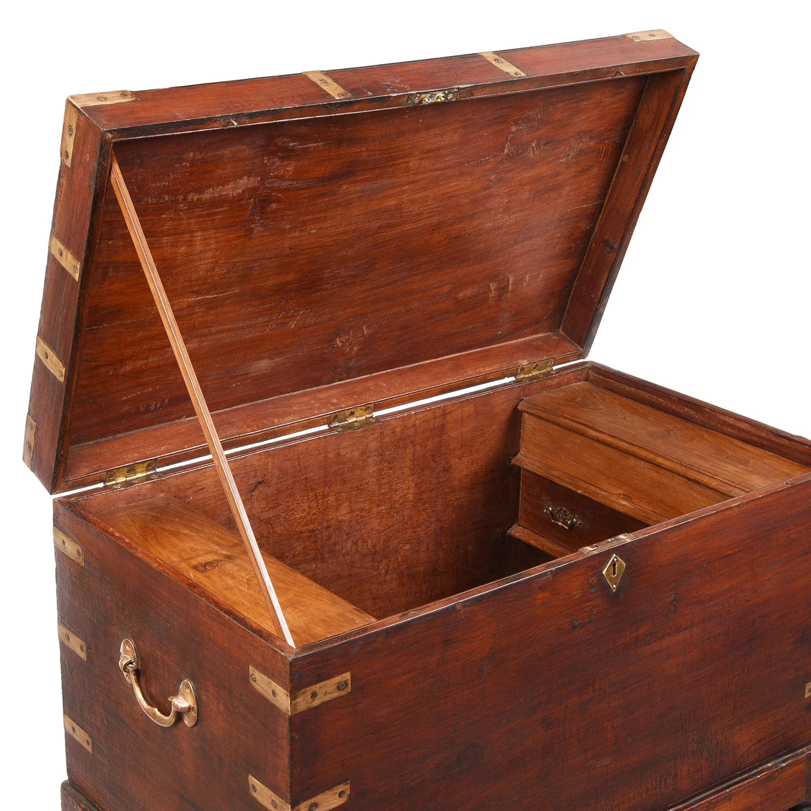 Brass Bound Military Chest From South India  - 19th Century - Image 12