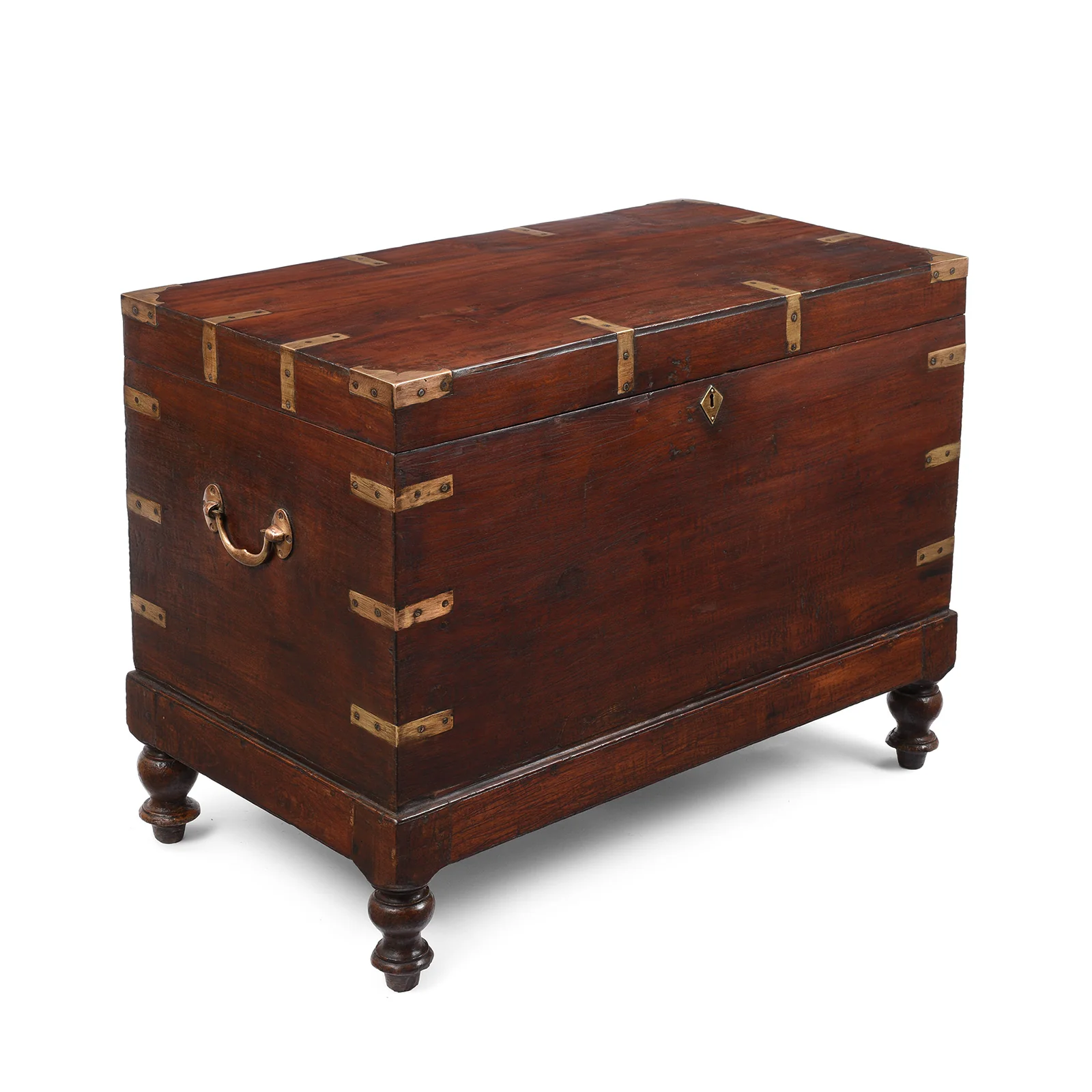 Brass Bound Military Chest From South India  - 19th Century - Image 2