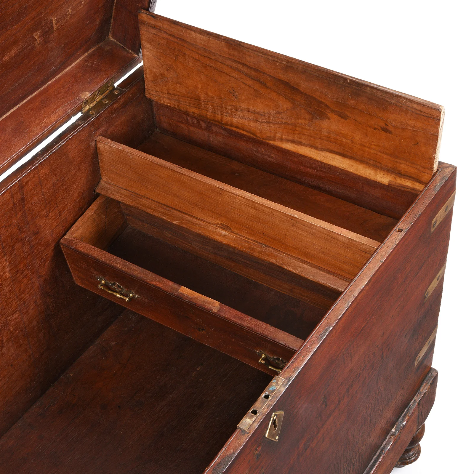Brass Bound Military Chest From South India  - 19th Century - Image 4