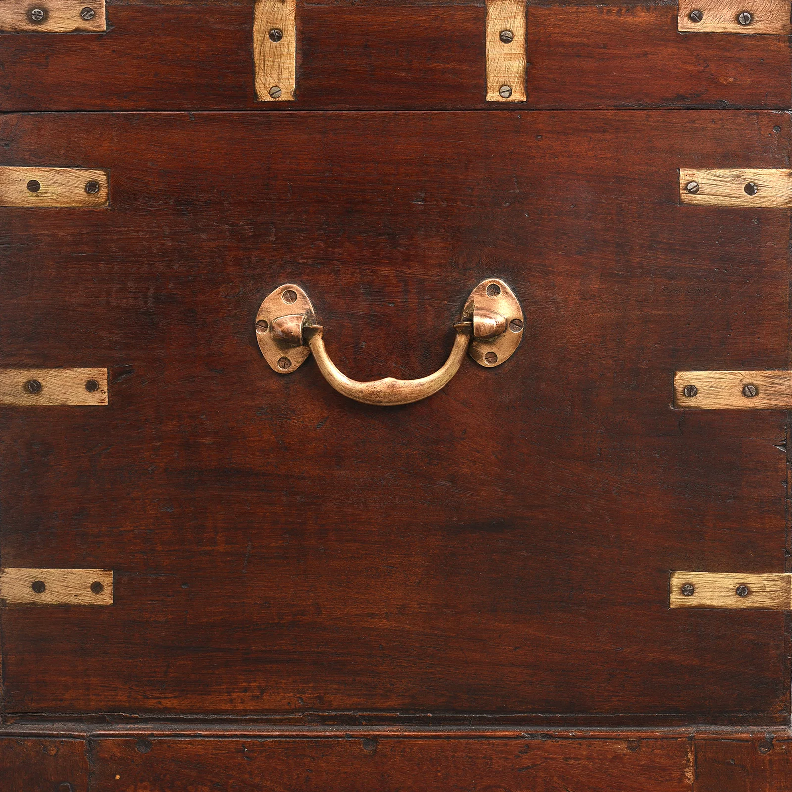 Brass Bound Military Chest From South India  - 19th Century - Image 5