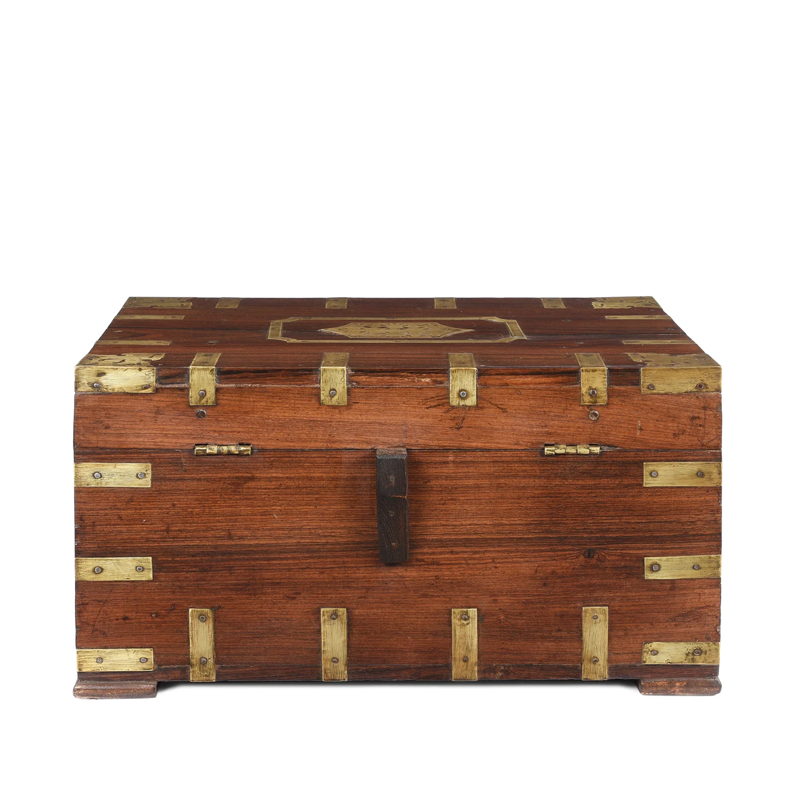 Brass Bound Rosewood Document Box From Kerala - 19th Century - Image 11