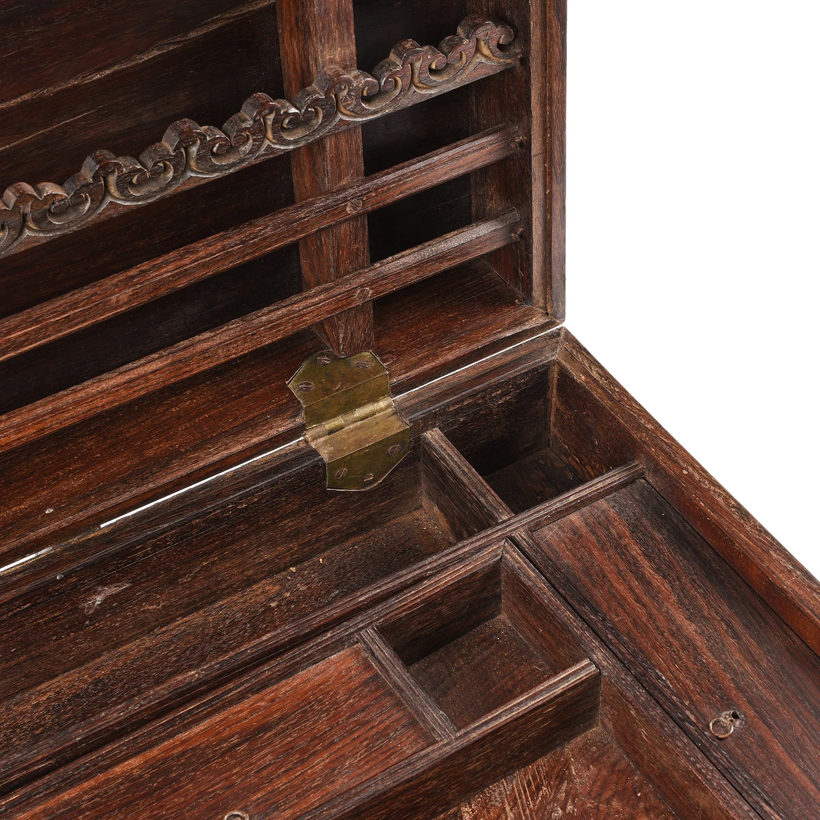Brass Bound Rosewood Document Box From Kerala - 19th Century - Image 6
