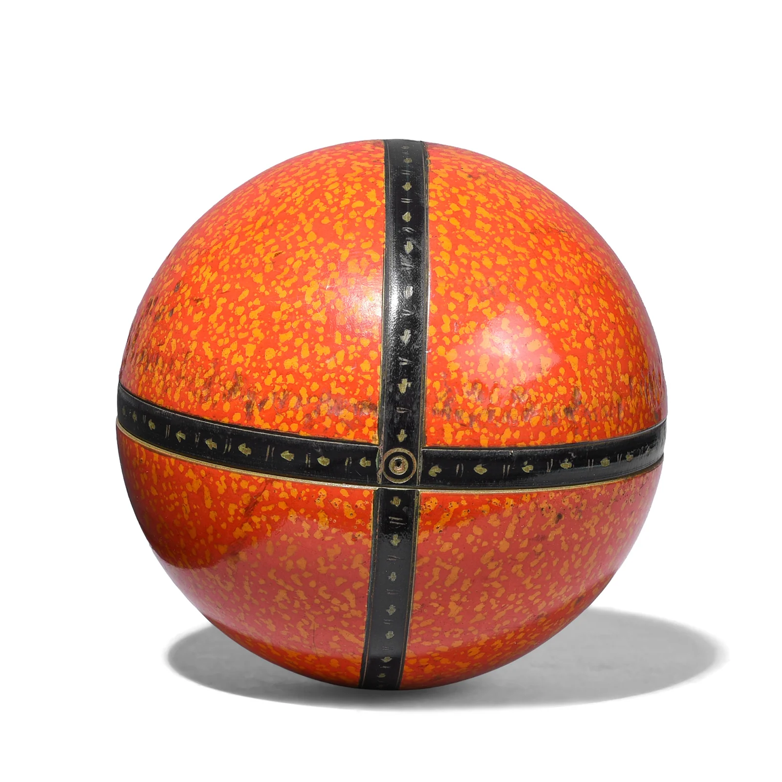 Spotted Lacquer Ball From Barmer - 19th Century