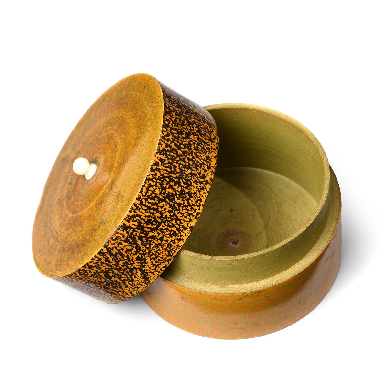 Spotted Lacquer Indian Pot From Rajasthan - Mid 20thC - Image 2