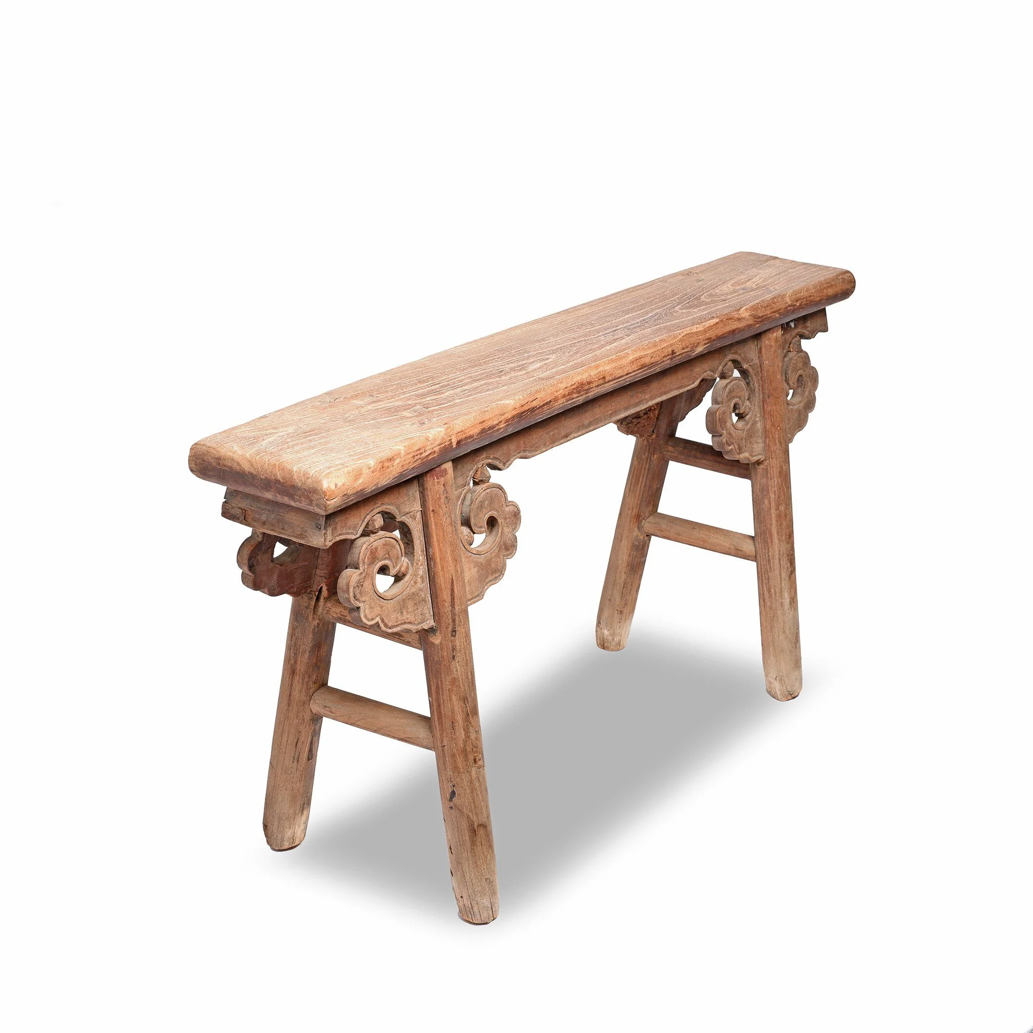 Old Chinese Elm Bench - 19thC