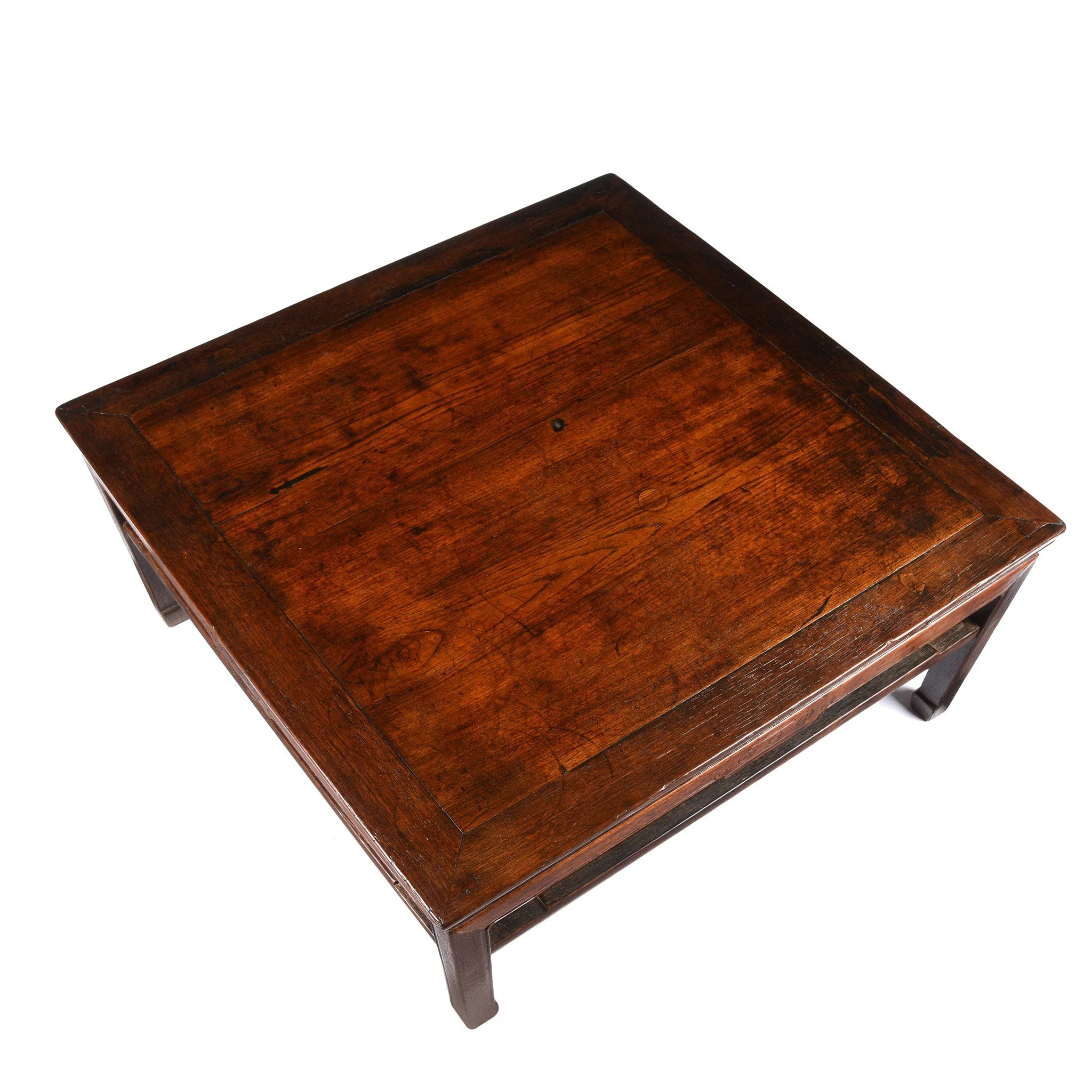 Oak & Elm Square Coffee Table From Shanxi - 19thC - Image 4