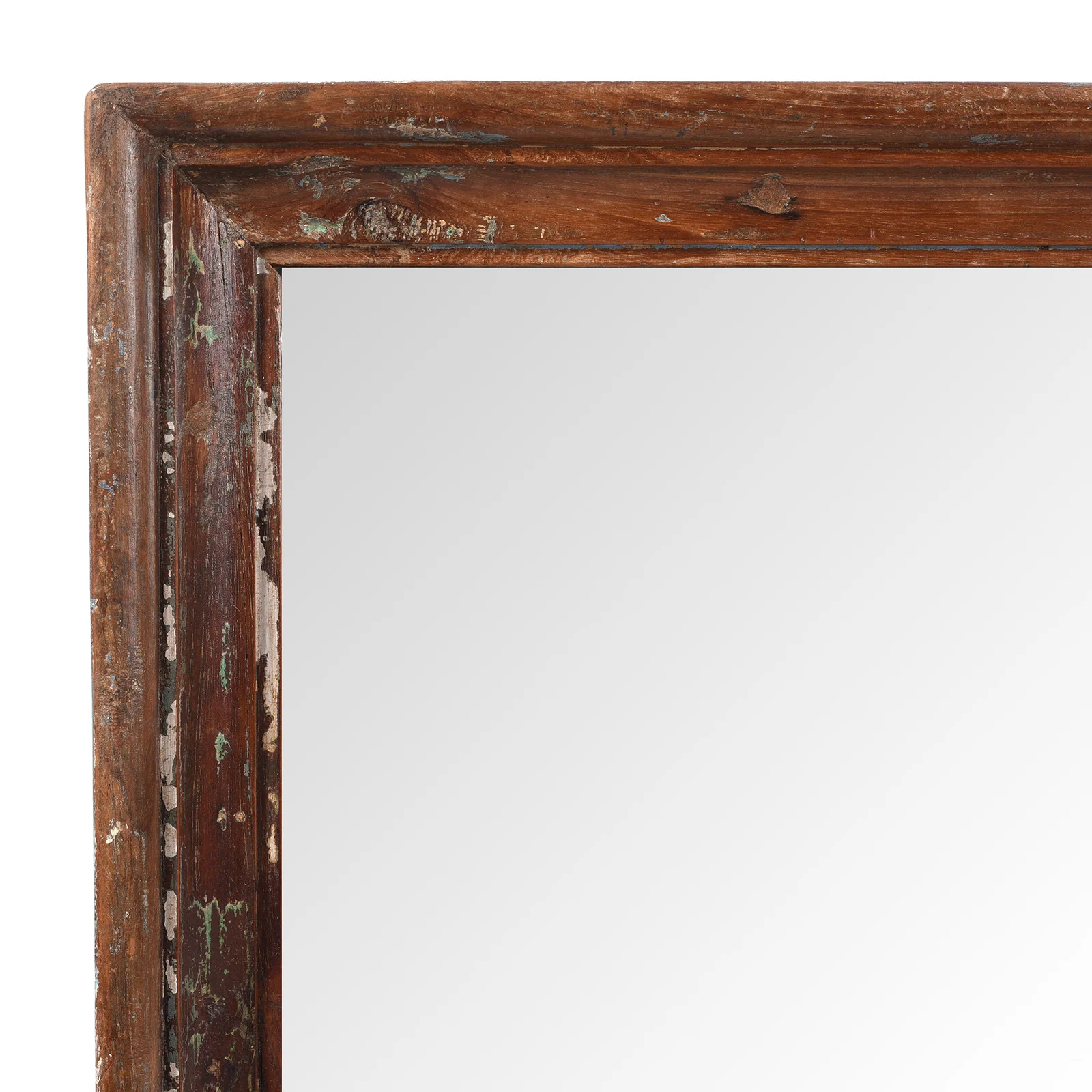 Square Mirror Made From Old Architectural Teak - Image 2