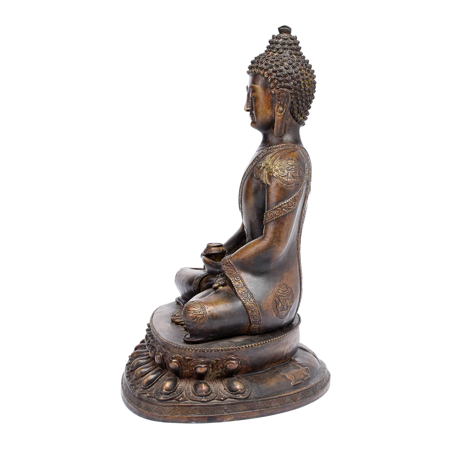Brass Buddha Statue - Dhyana Mudra Pose - Image 3