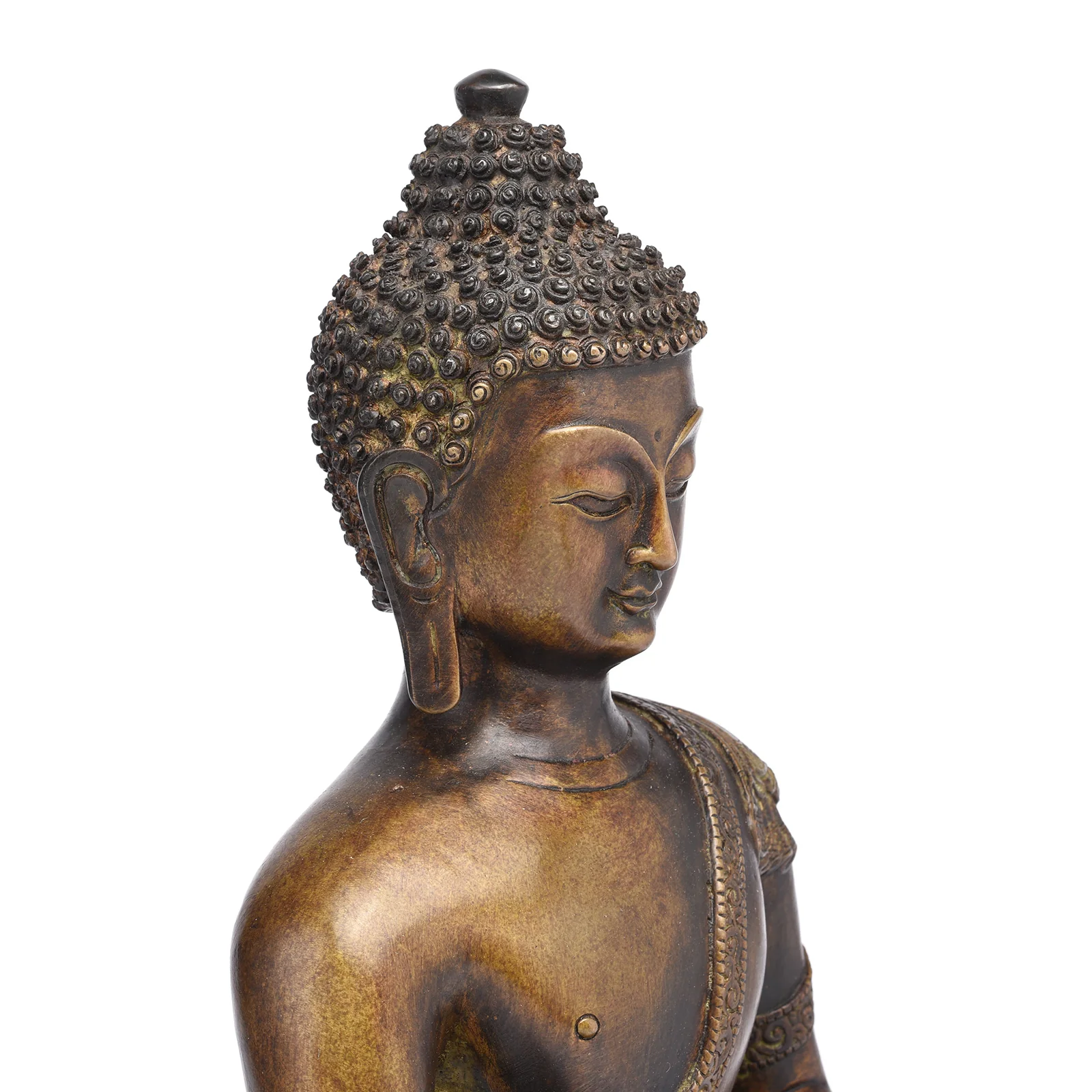 Brass Buddha Statue - Dhyana Mudra Pose - Image 6