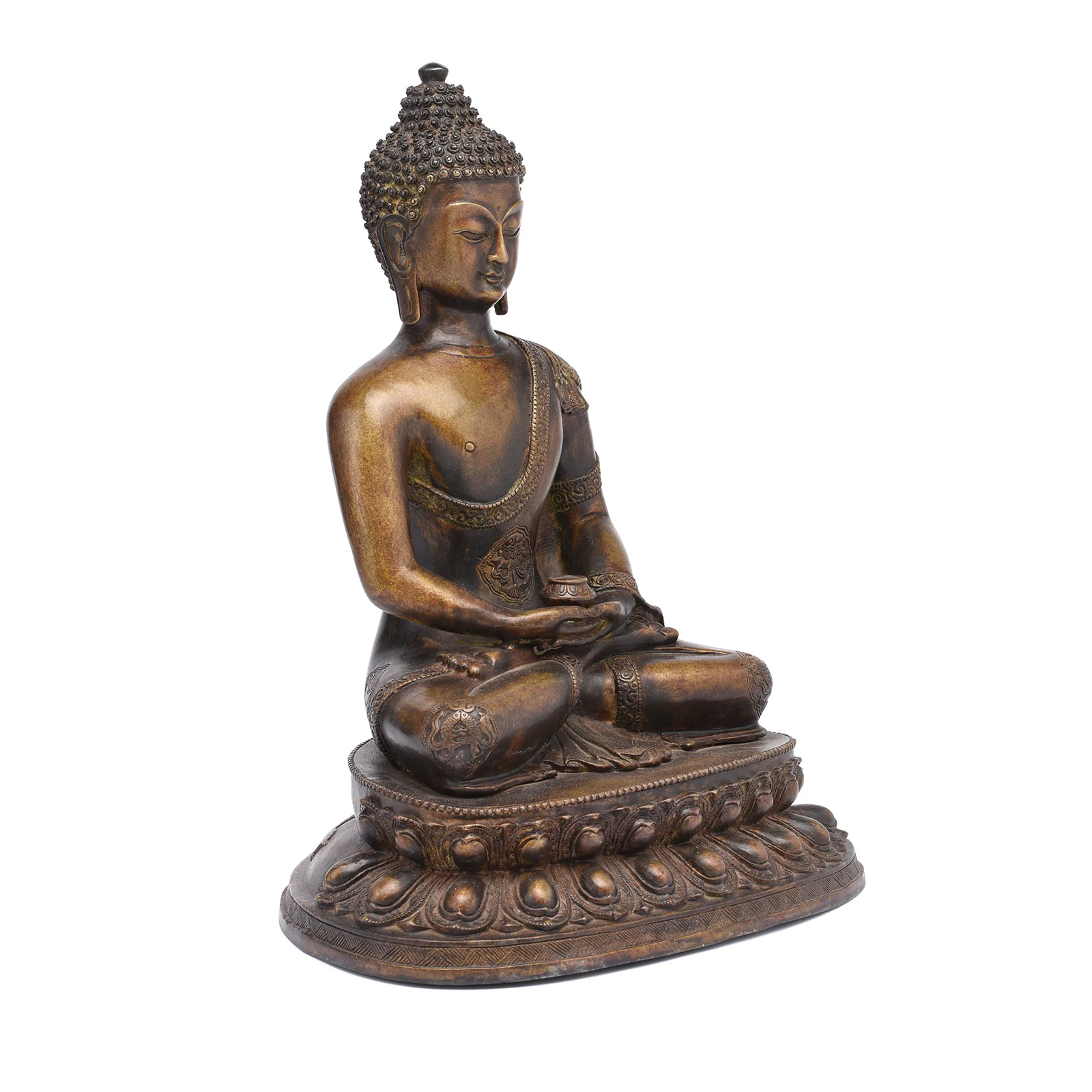 Brass Buddha Statue - Dhyana Mudra Pose - Image 7