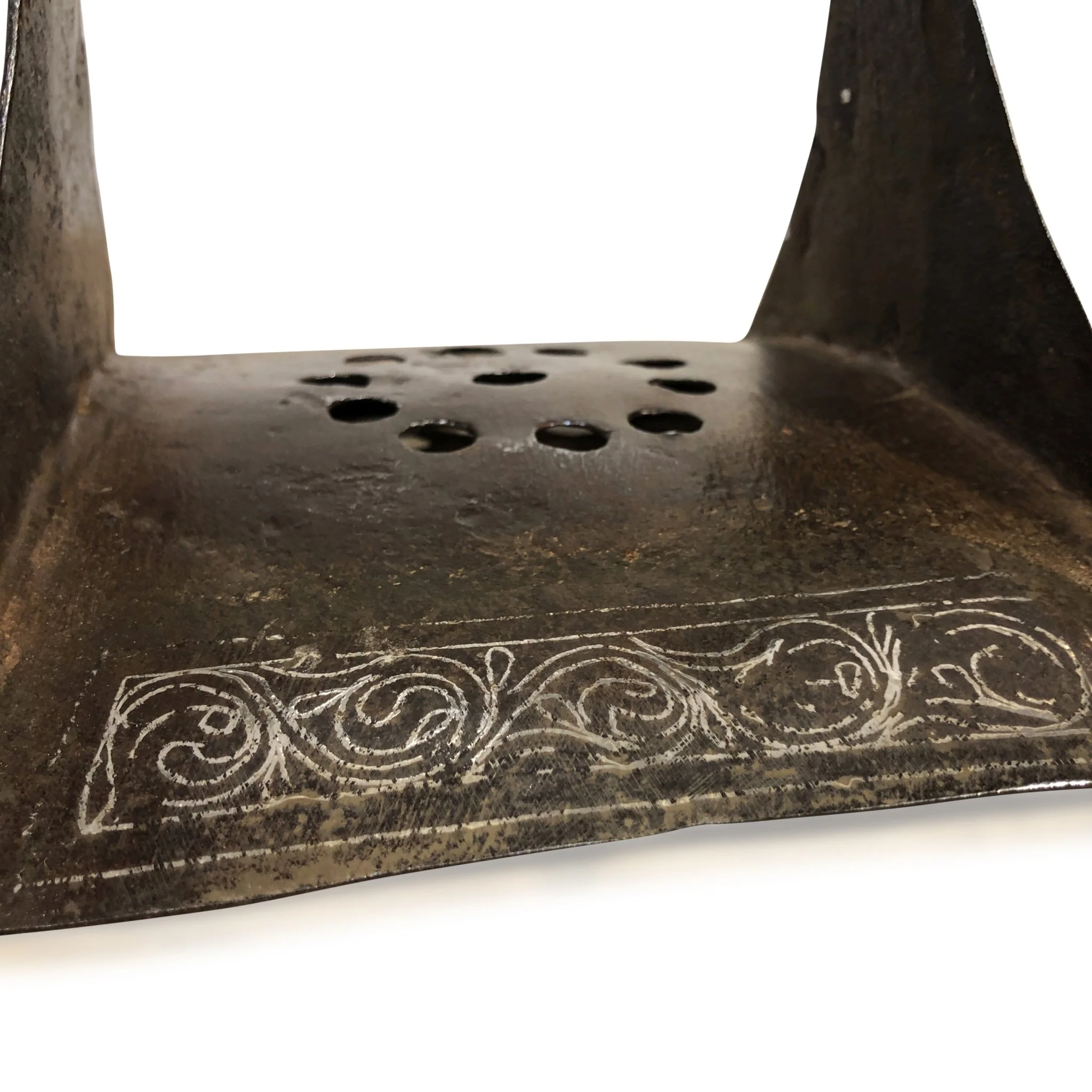 Silver Inlaid Iron Stirrup From Persia- 19thC - Image 3