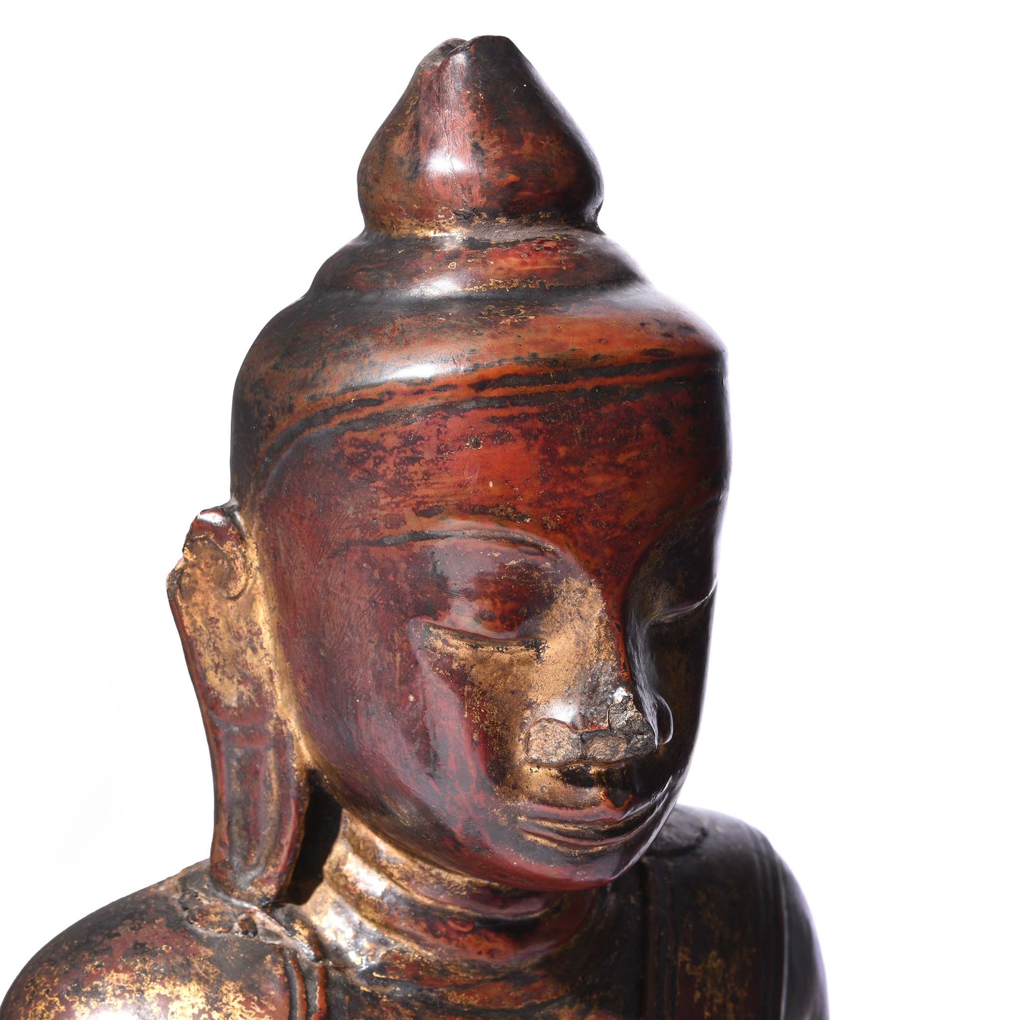 Stone Amarapura Buddha In Bhumisparsha From Burma - 18thC - Image 5