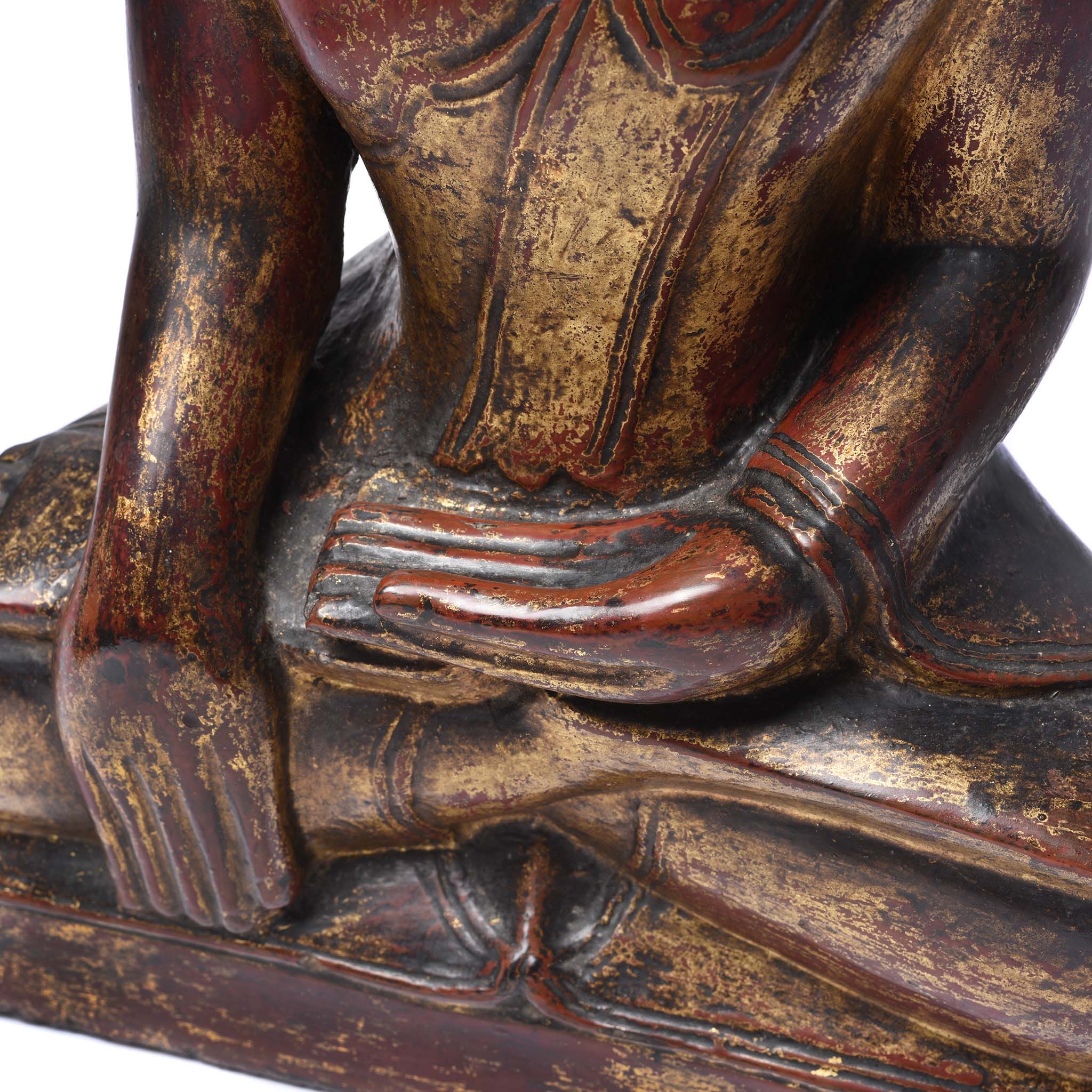 Stone Amarapura Buddha In Bhumisparsha From Burma - 18thC - Image 6
