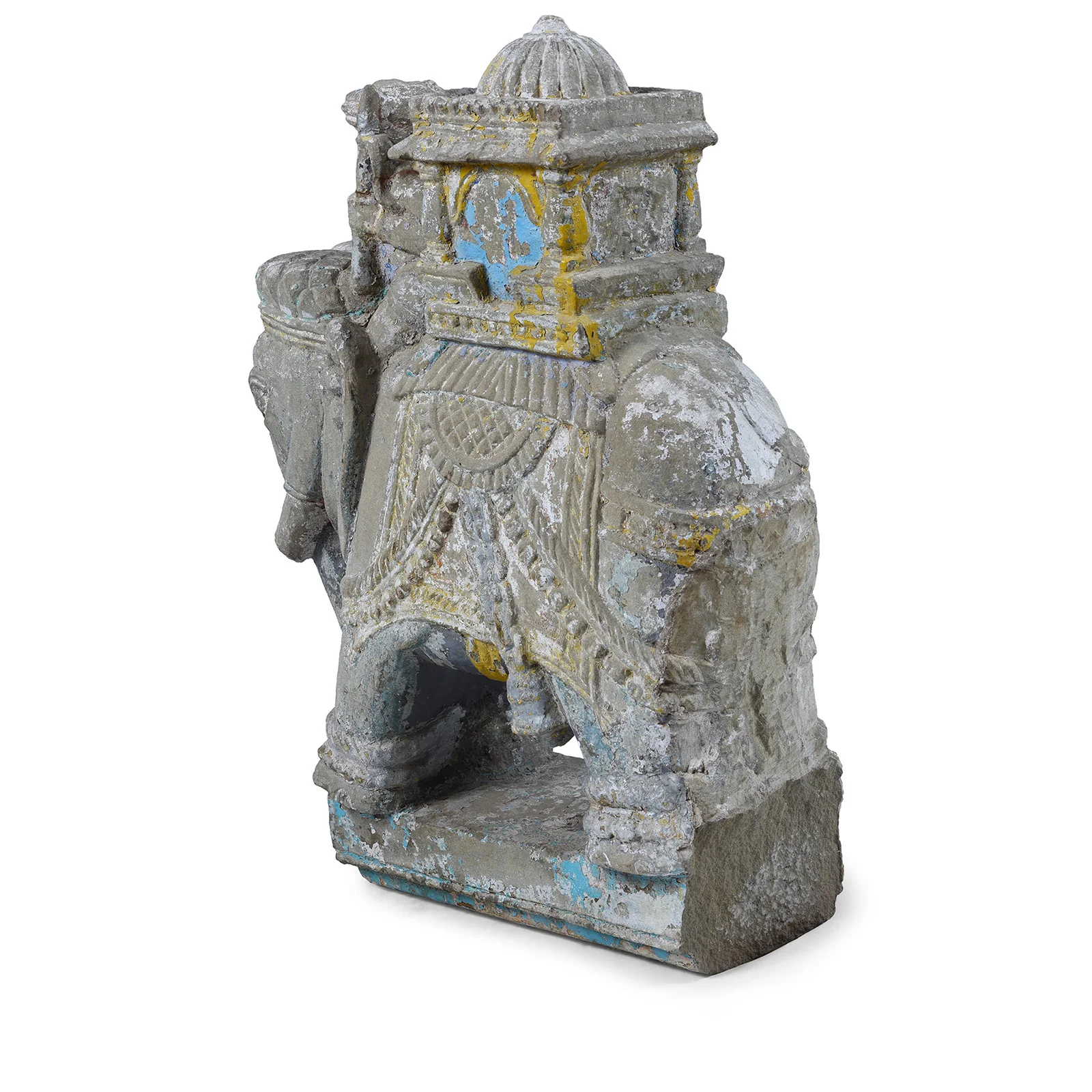 Stone Elephant With Riders From Kutch - 18th Century - Image 6