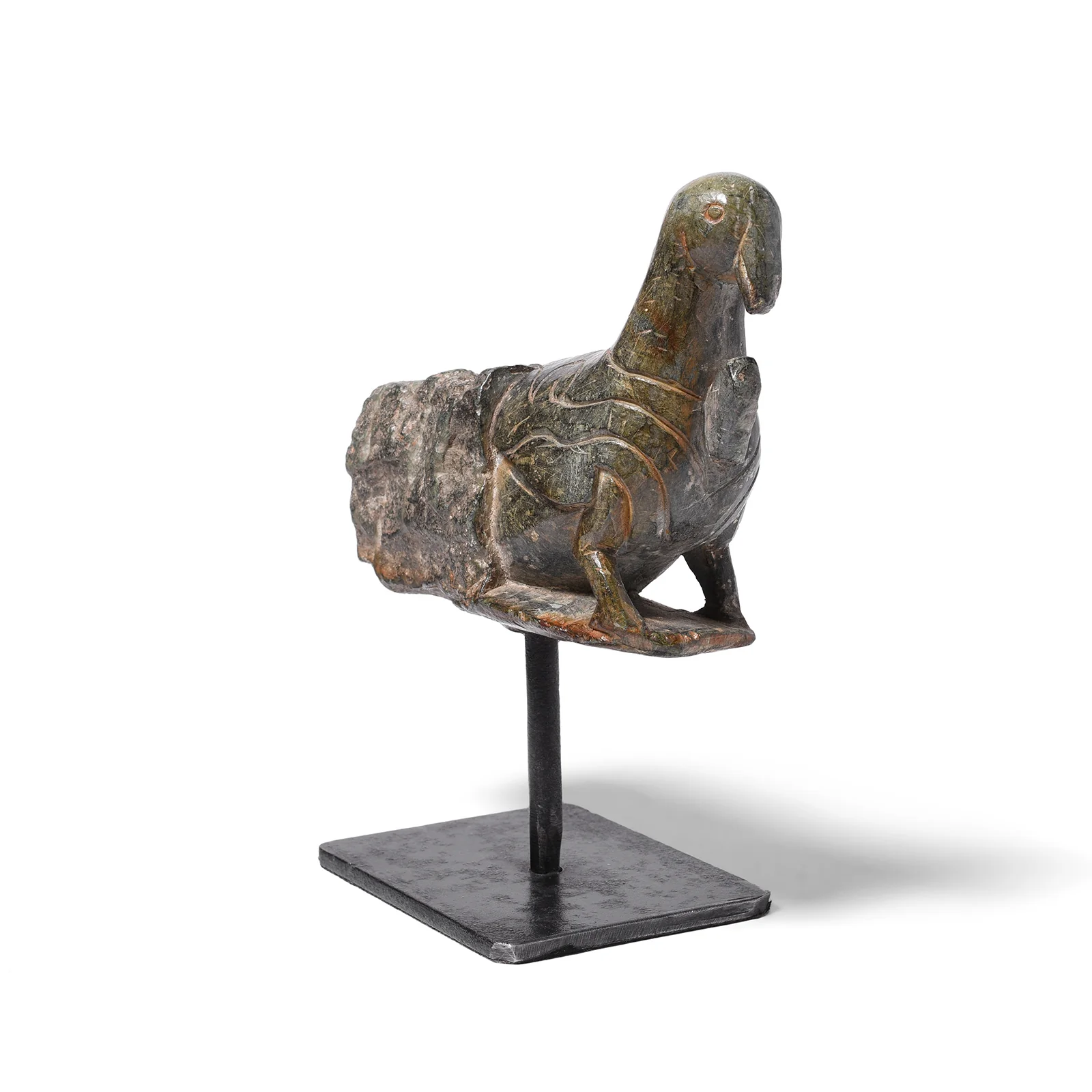 Soapstone Parrot Turban Hanger From Dungarpur - 19th Century - Image 2