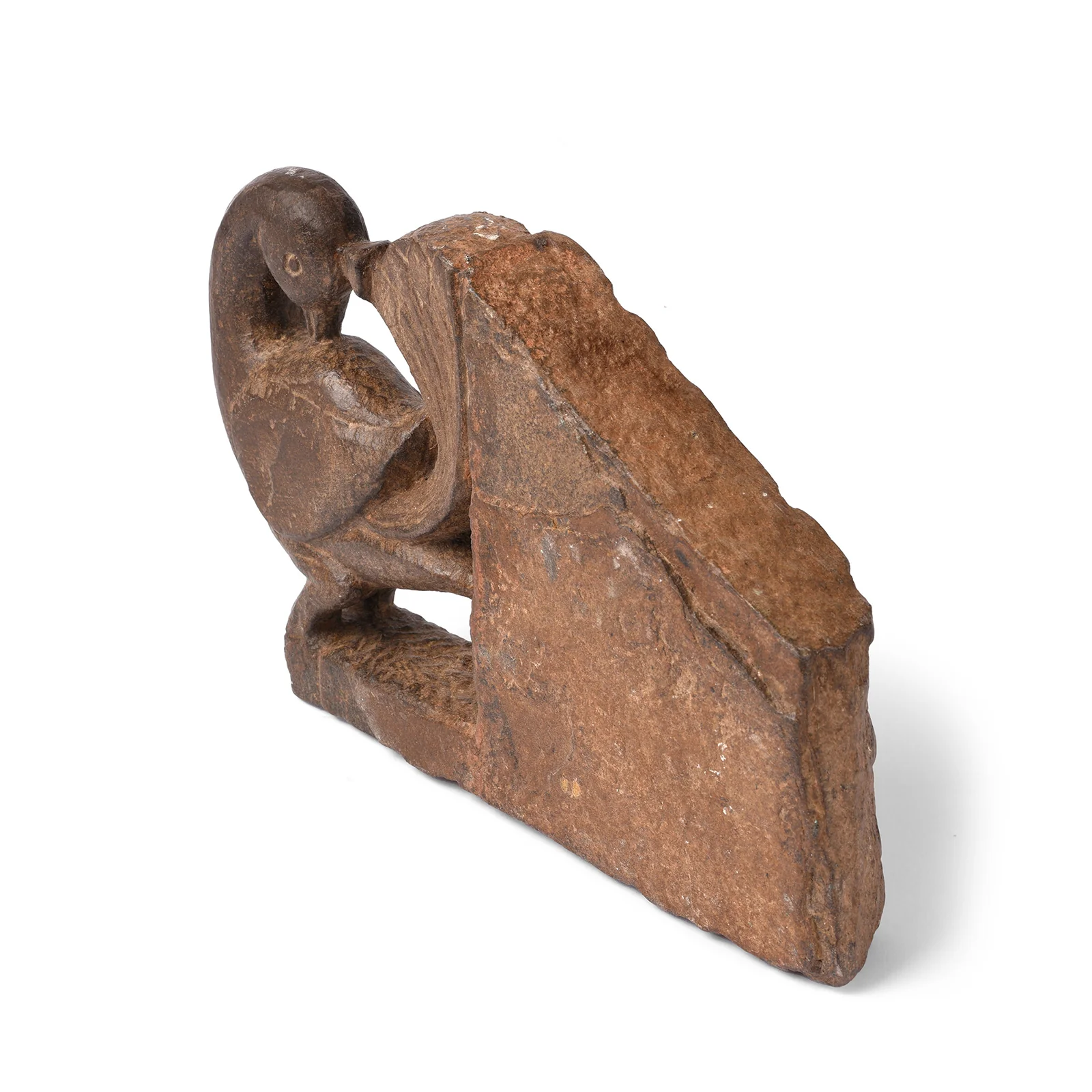 Stone Peacock Khunti Turban Hanger From Dungarpur - 19th Century - Image 4