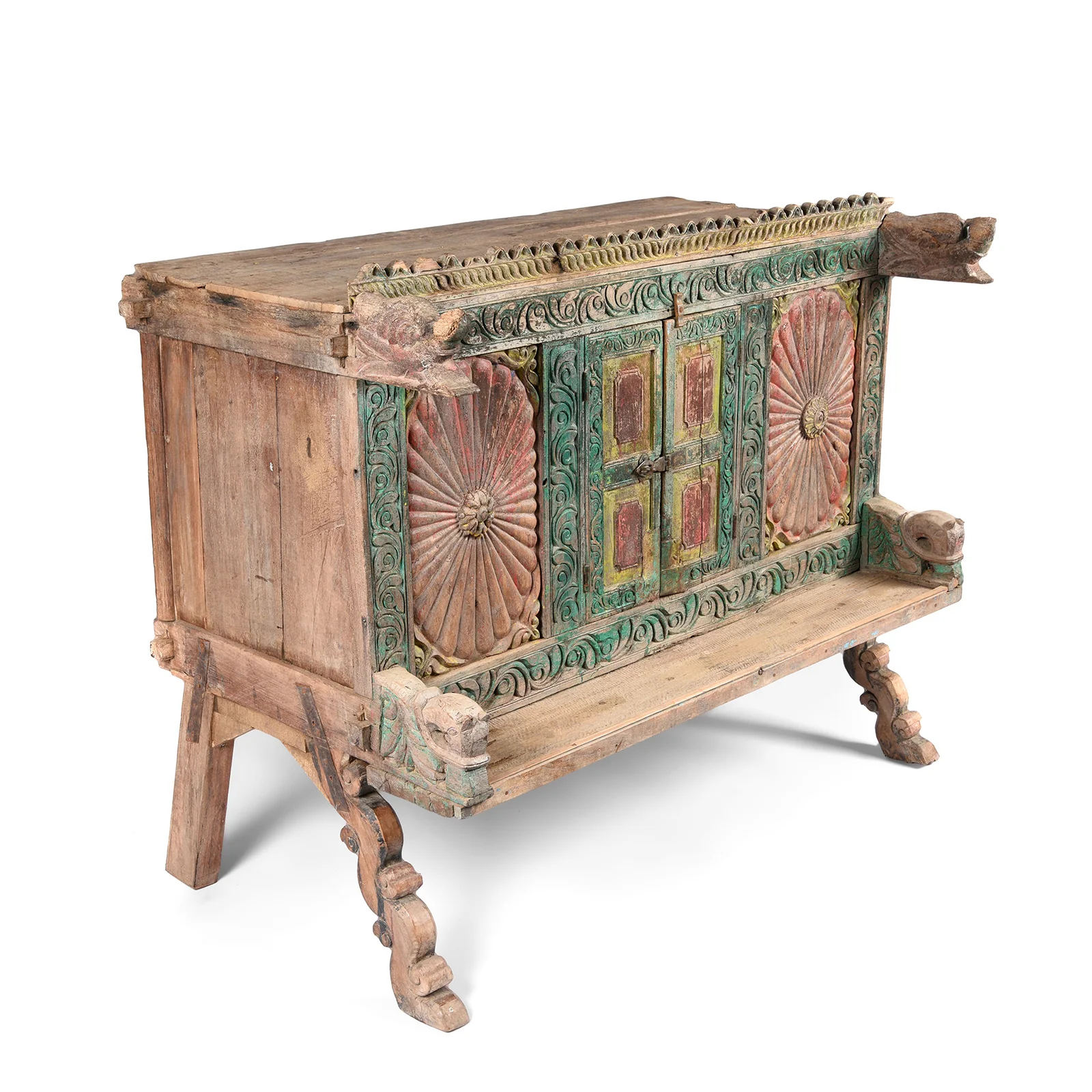 Painted Majus Dowry Chest From Gujarat- 19thC - Image 2