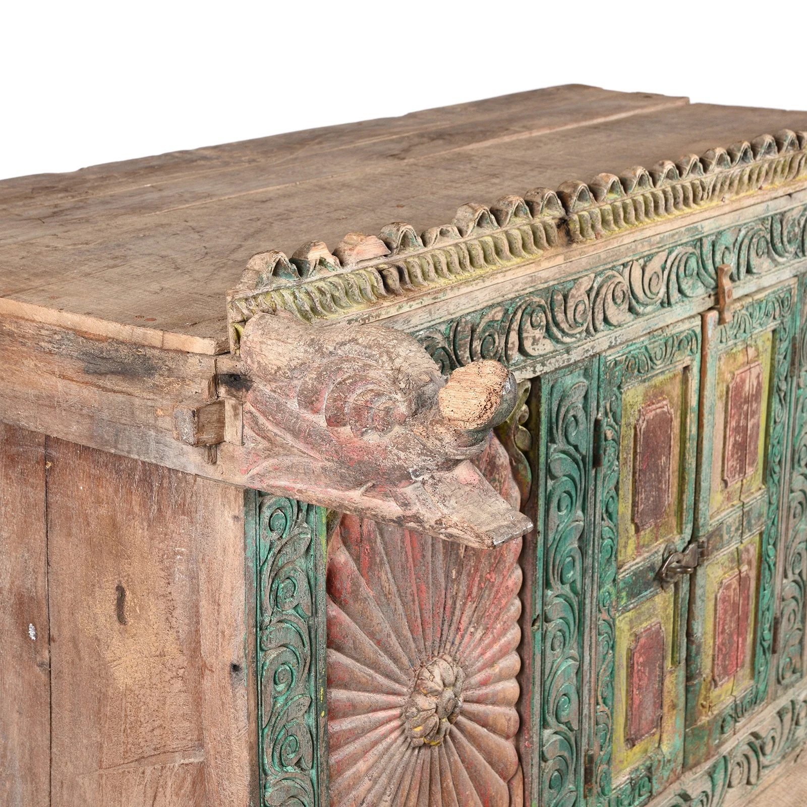Painted Majus Dowry Chest From Gujarat- 19thC - Image 4