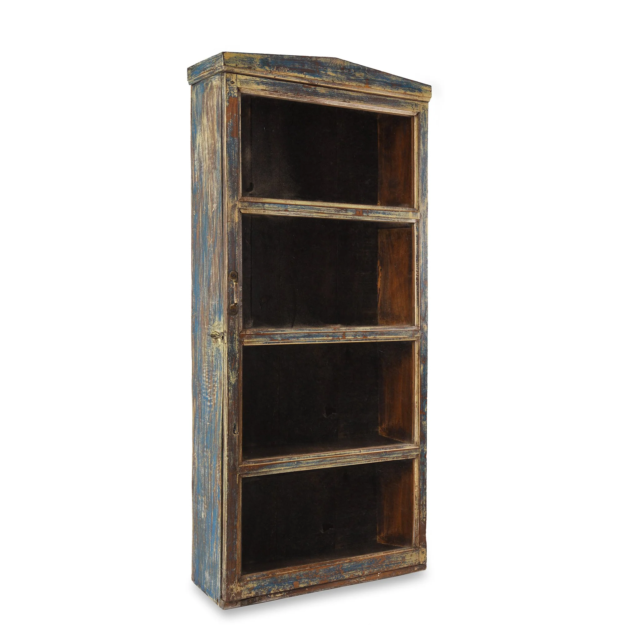 Large Painted Glass Wall Cabinet - Ca 1920 - Image 4