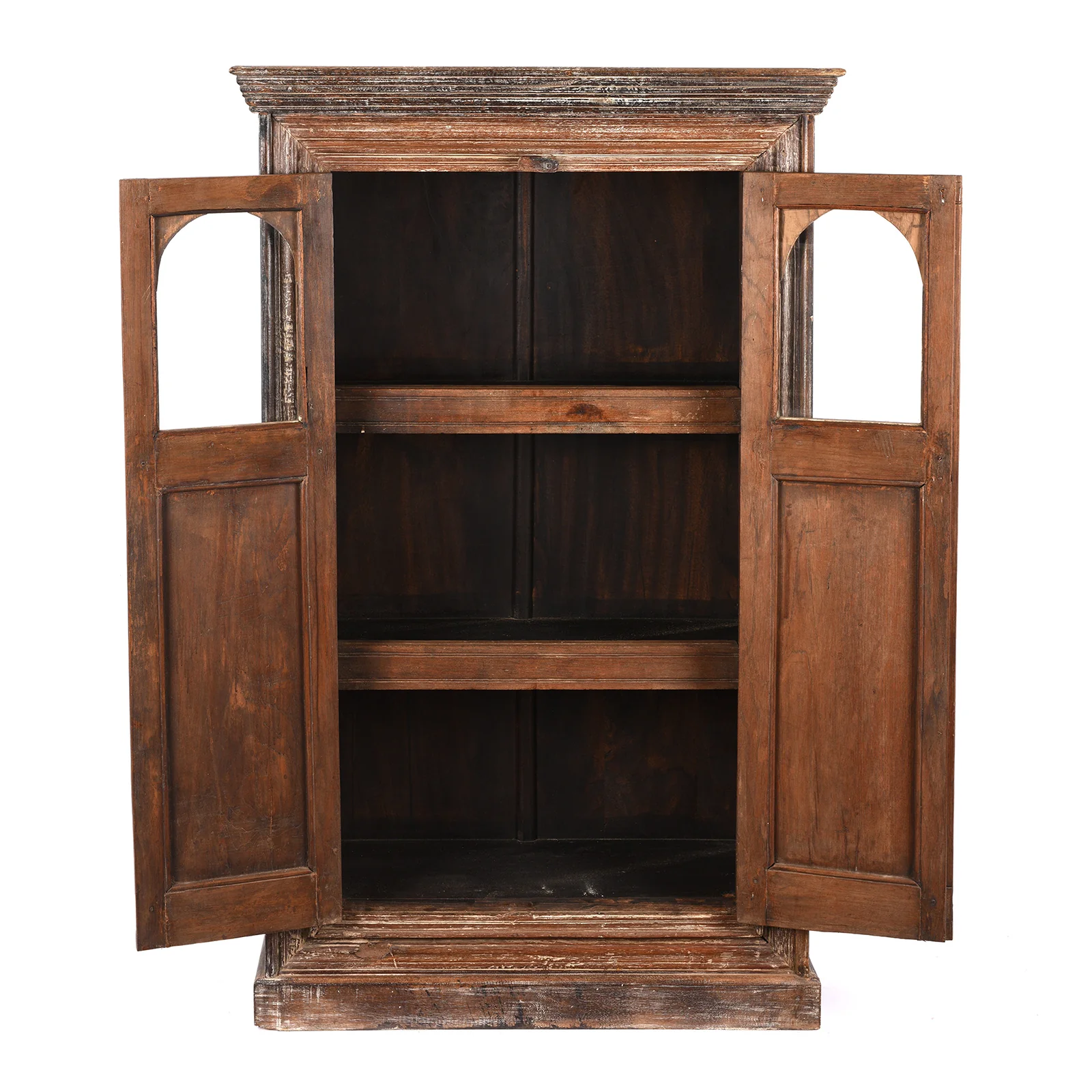 Teak Almirah Cabinet With Sunburst Panels - 19thC - Image 2