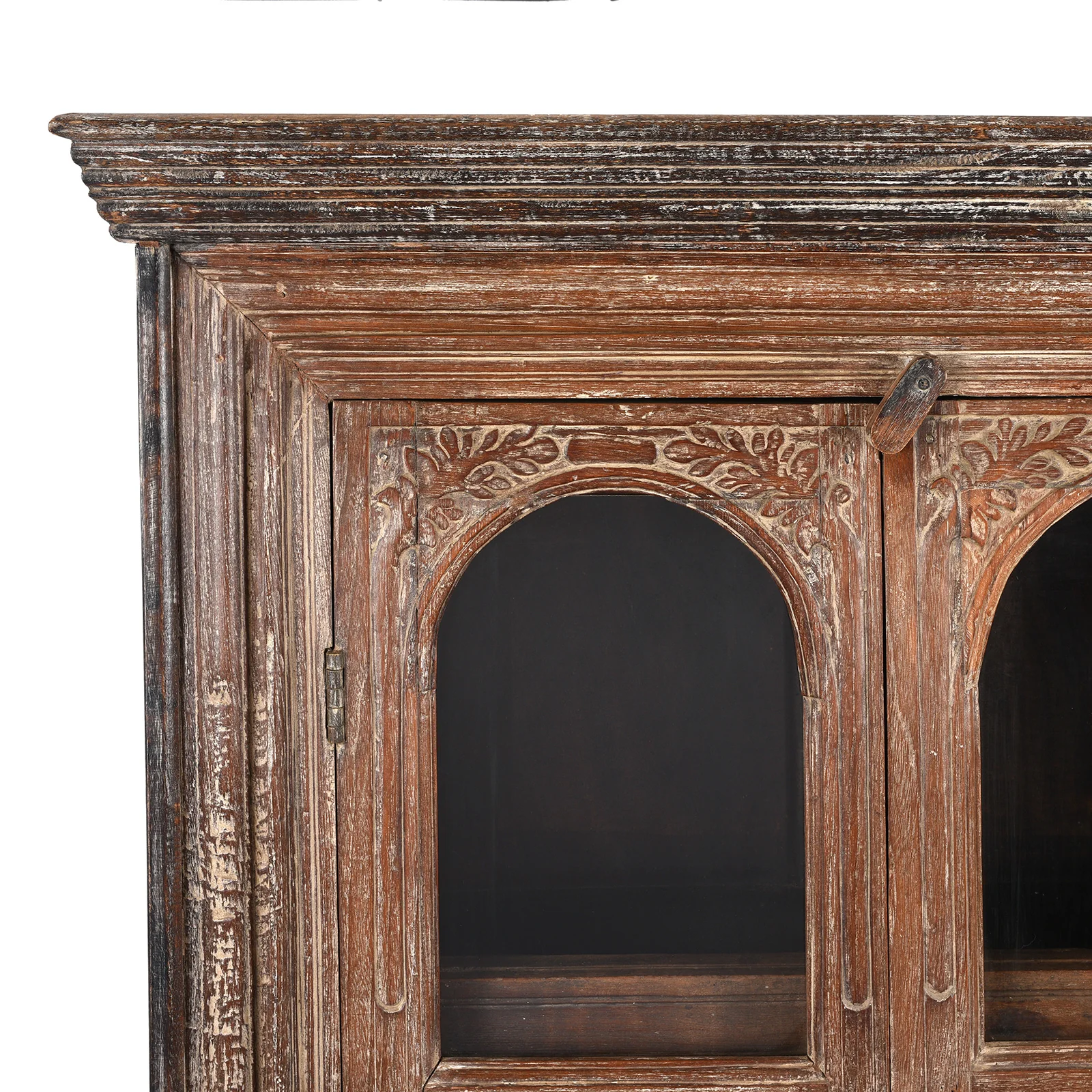 Teak Almirah Cabinet With Sunburst Panels - 19thC - Image 4