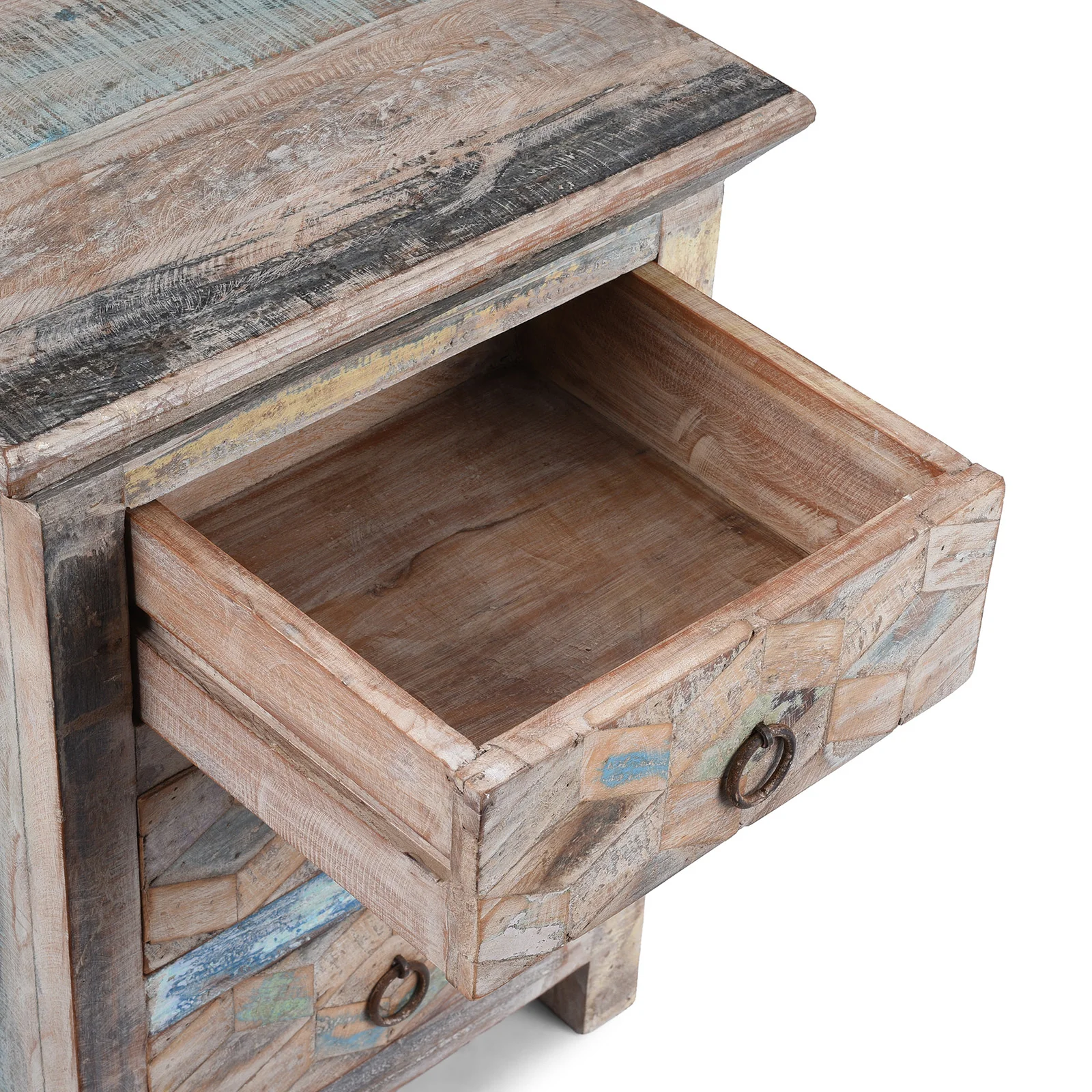 Bedside Cabinet Made From Reclaimed Teak - Image 3