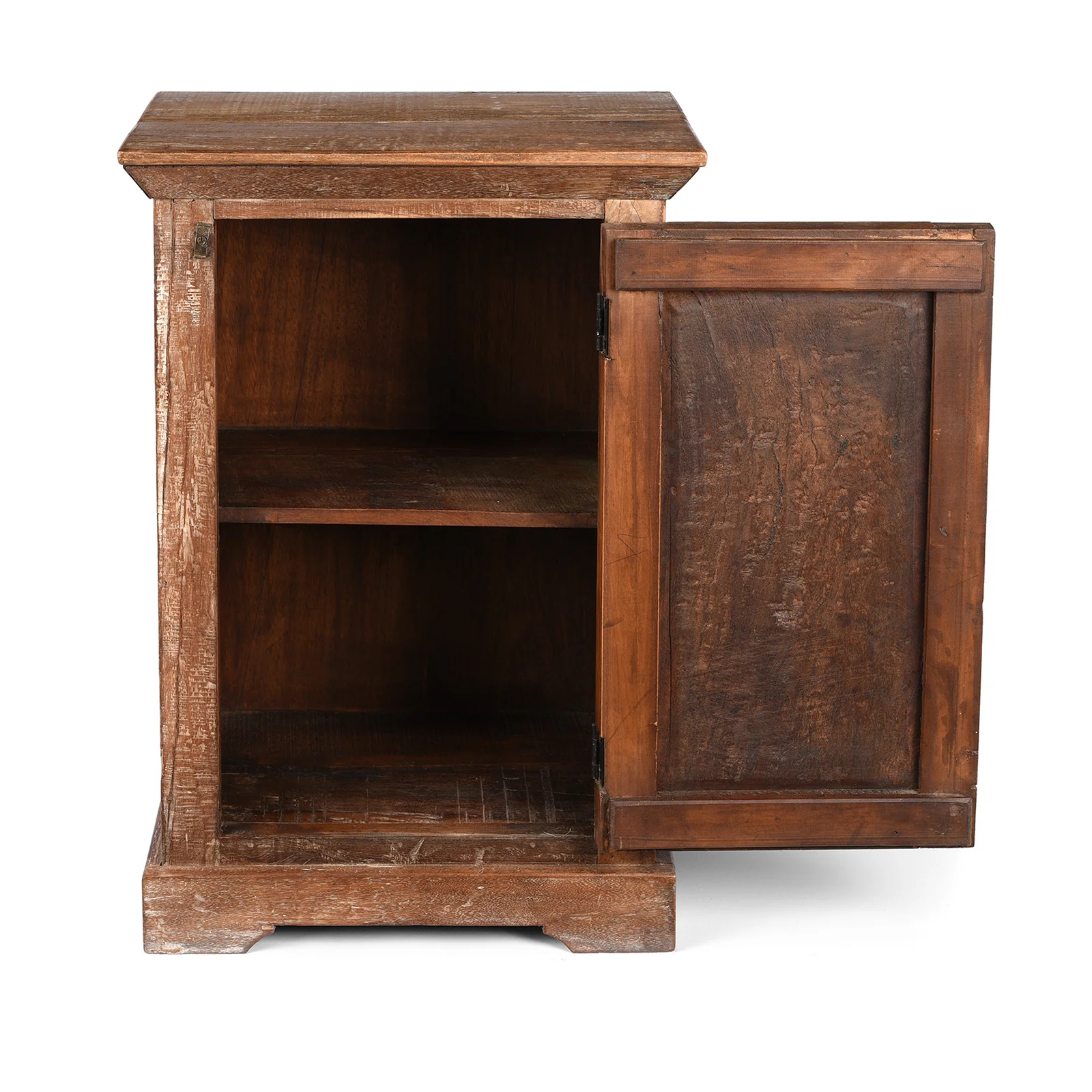 Bedside Cabinet Made From Reclaimed Carved Teak - Image 3