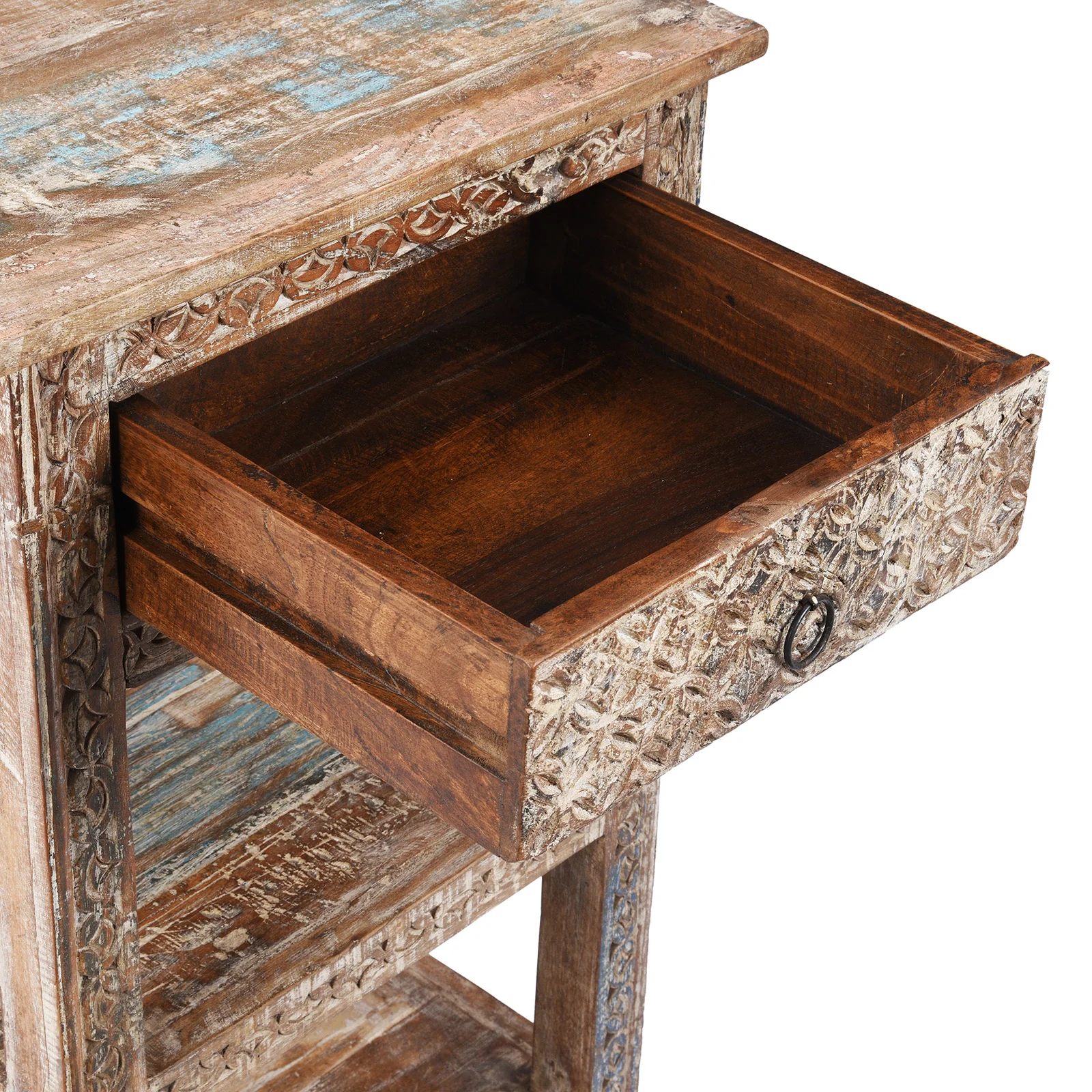 Reclaimed Teak Bedside Table - Image 4