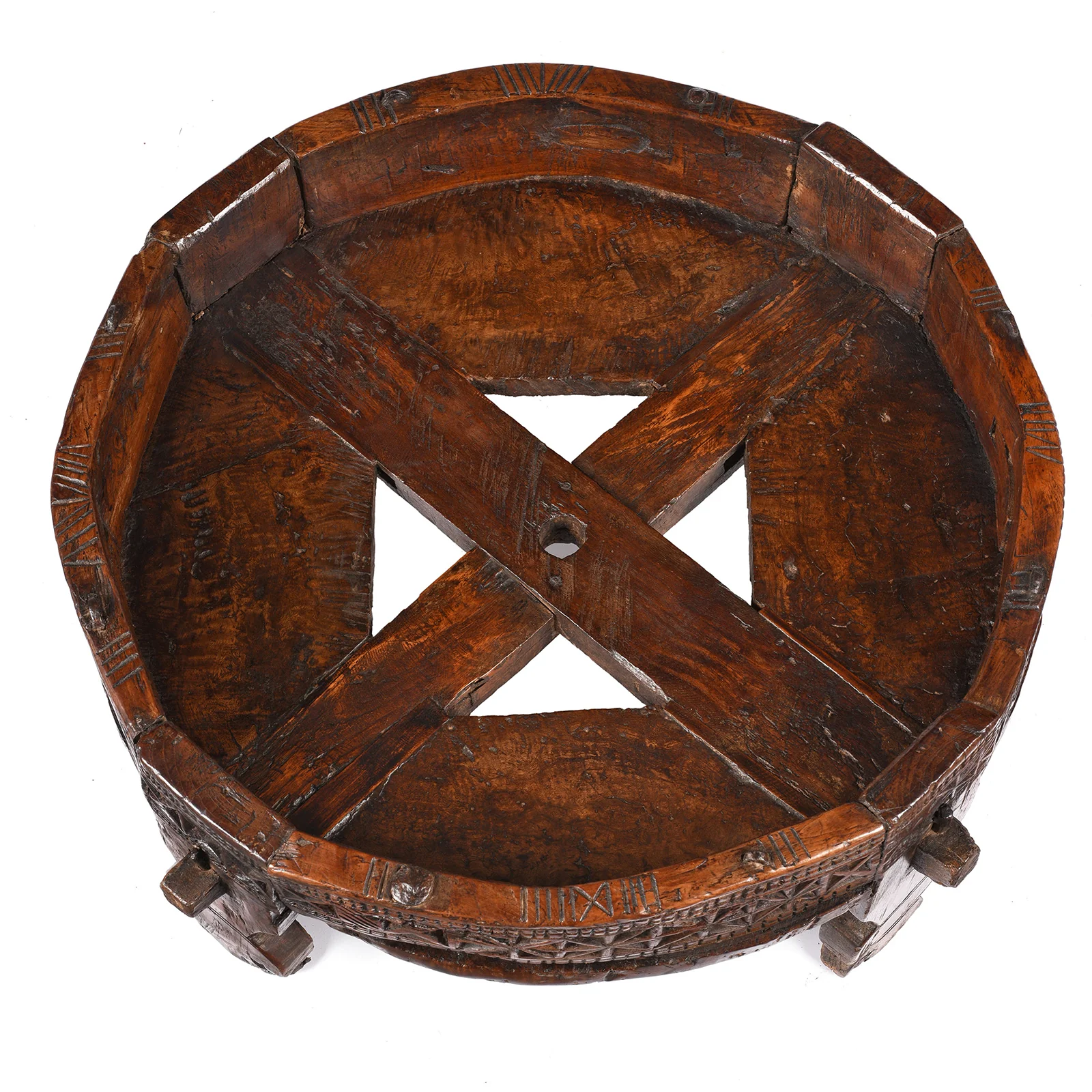 Teak Chakki Rice Mill From Rajasthan - 19th Century - Image 2