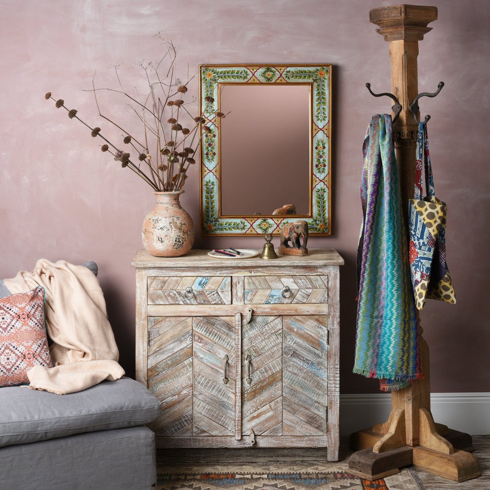 Indian Pillar Coat Stand - Image 2