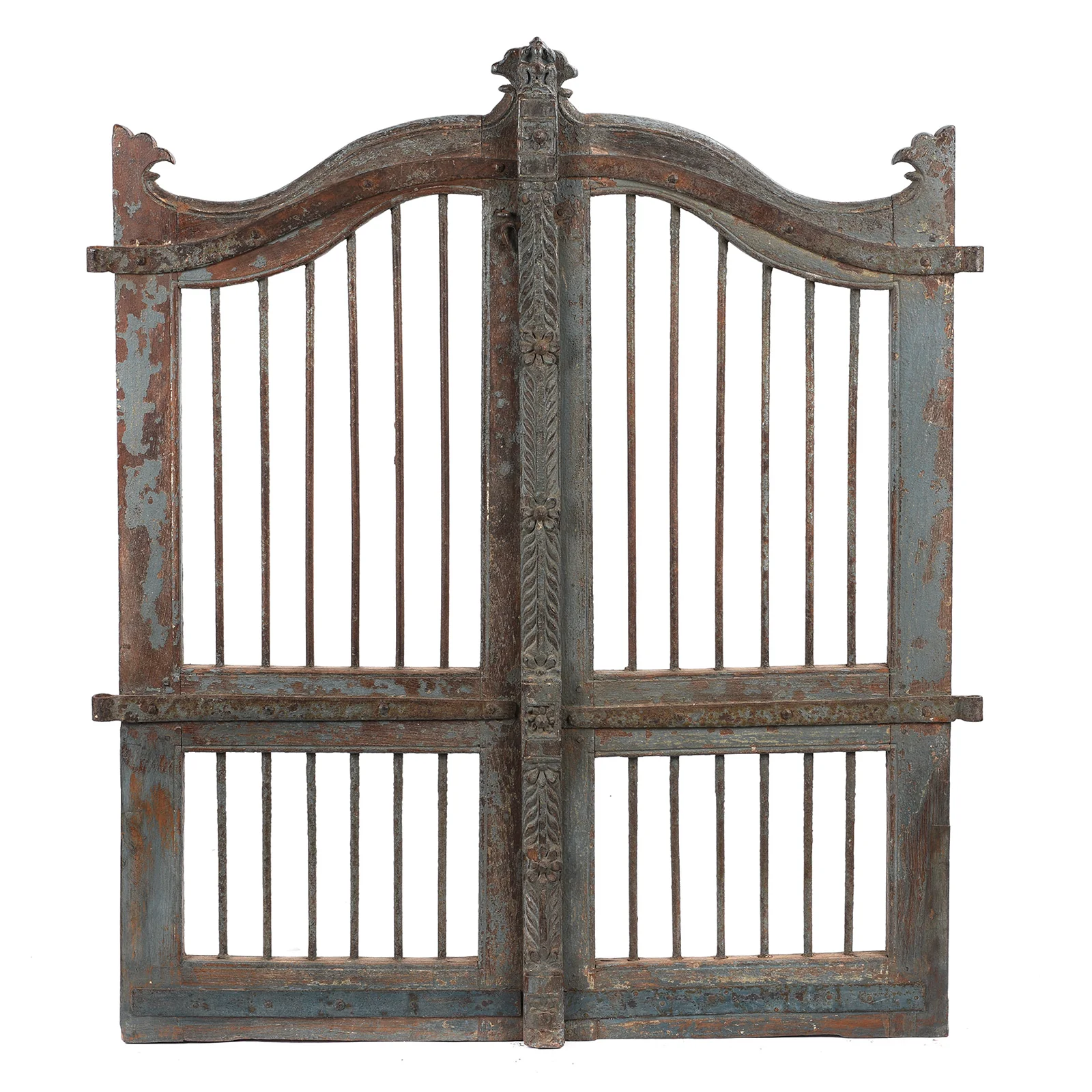 Teak Dog Gate From Gujarat - 19th Century