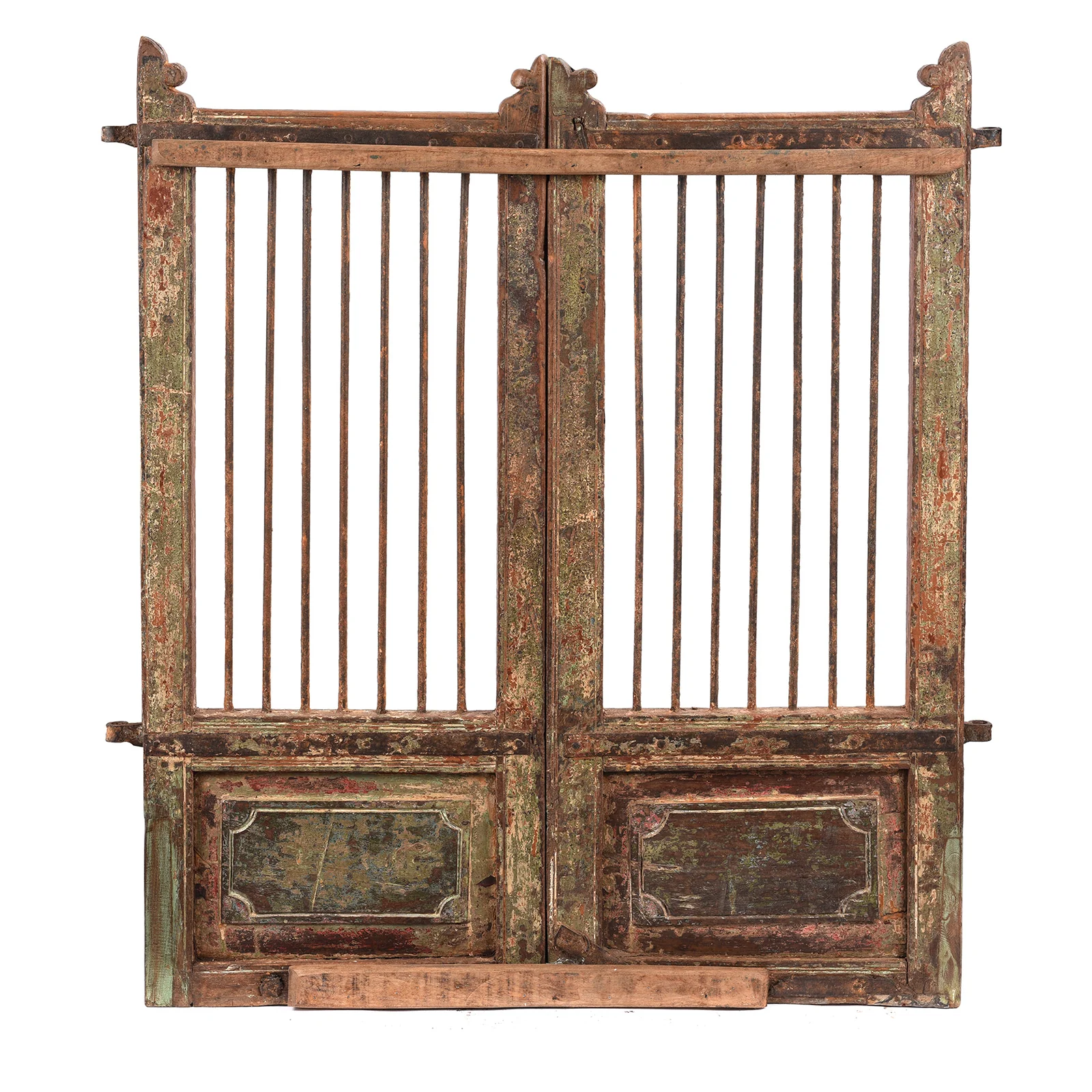 Teak Dog Gate From Gujarat - 19th Century - Image 4