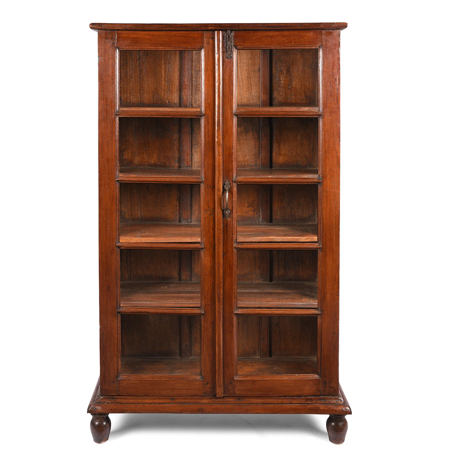 Anglo-Indian Glazed Book Cabinet From Gujarat - 19th Century