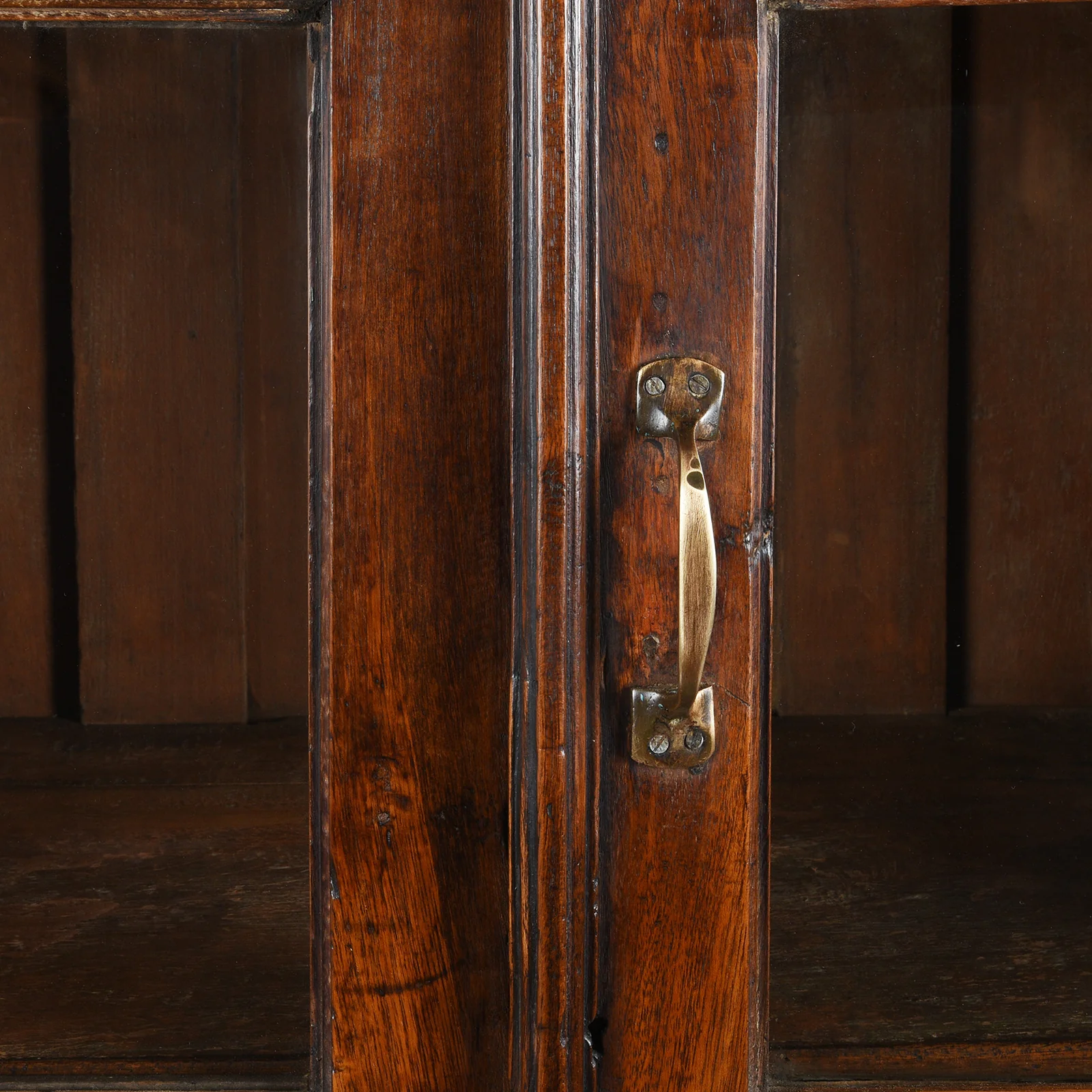 Indian Teak Glazed Book Cabinet - Ca 1920 - Image 6