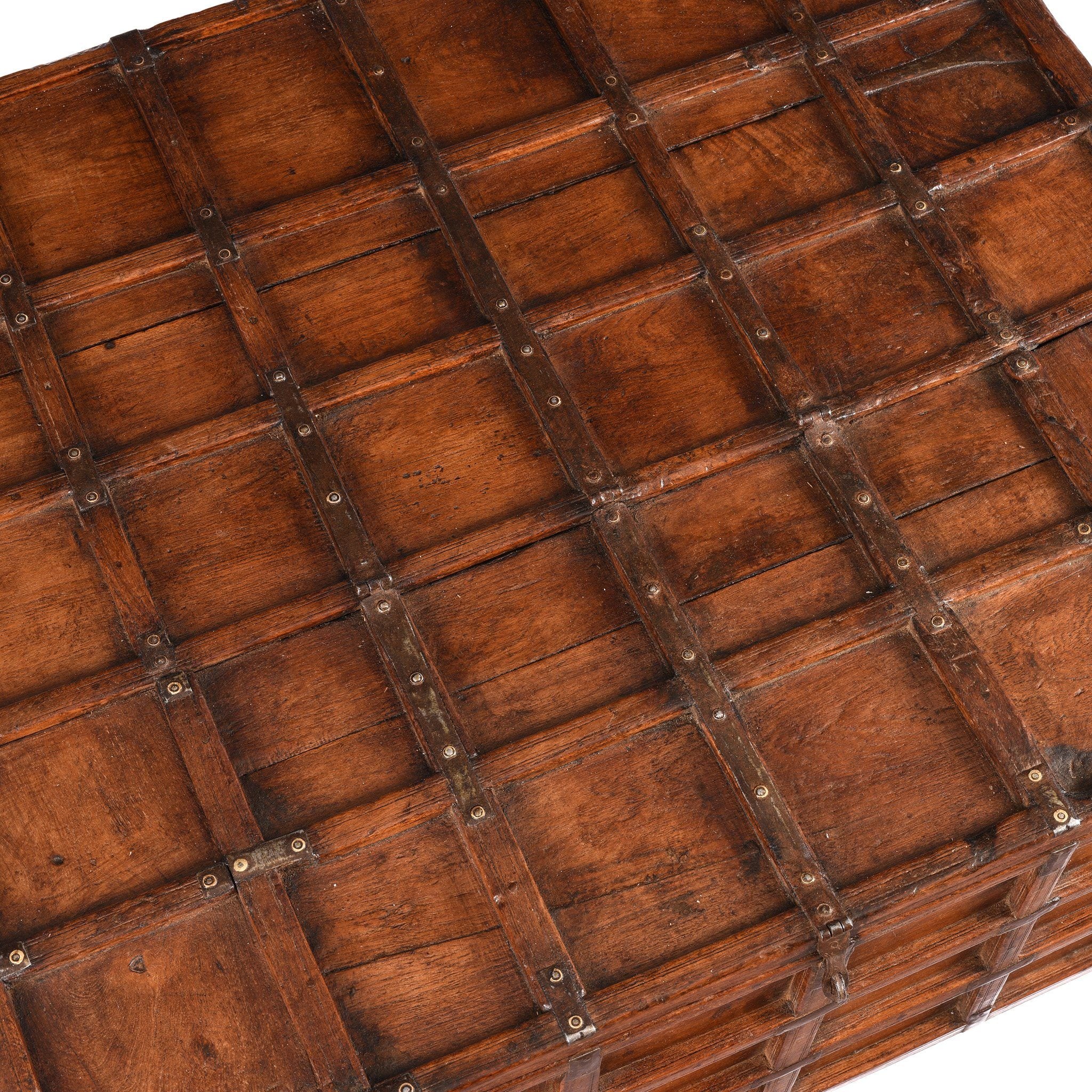 Teak Stick Box Coffee Table From Rajasthan - 19thC - Image 4