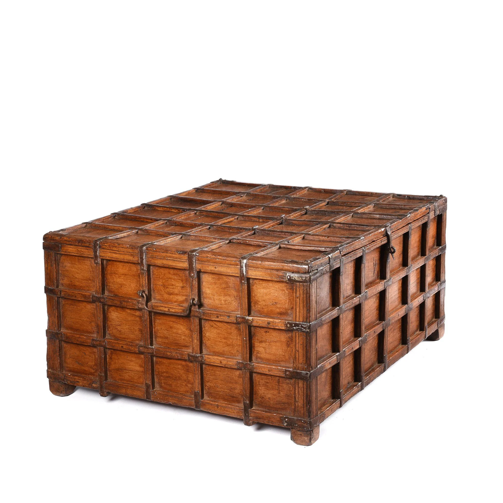 Teak Stick Box Coffee Table From Rajasthan - 19thC - Image 6