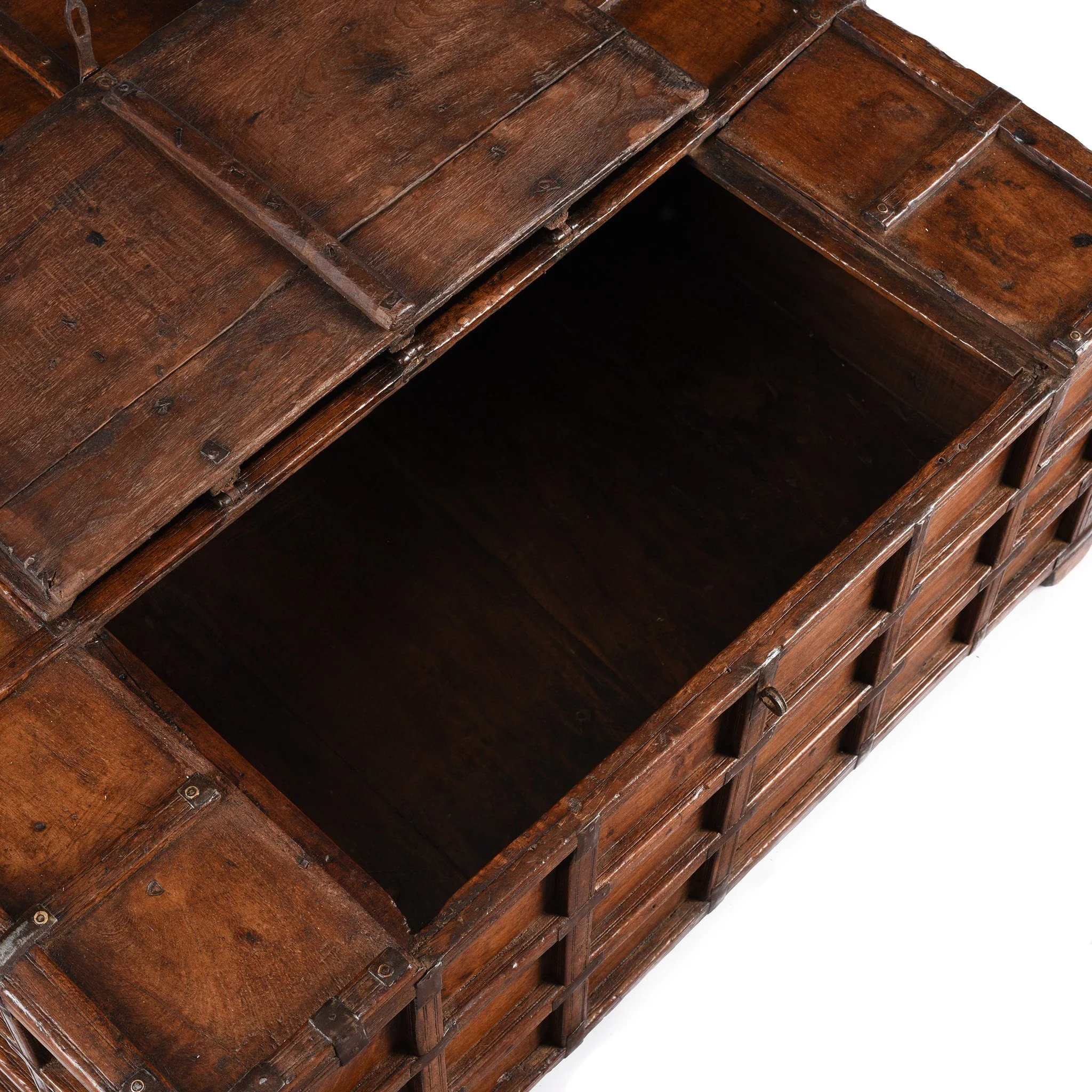 Teak Stick Box Coffee Table From Rajasthan - 19thC - Image 8