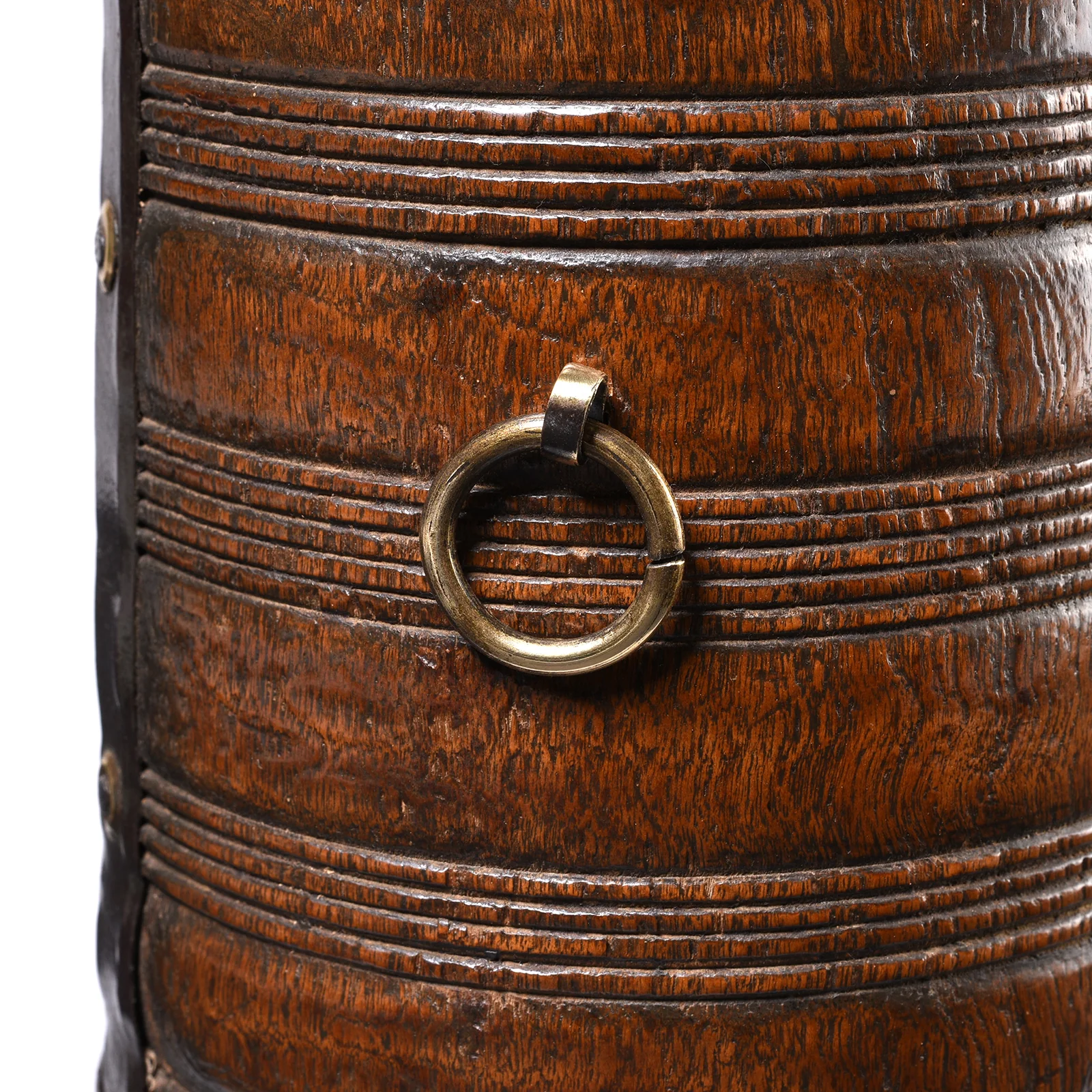 Teak & Iron Grain Measure From Rajasthan - 19th Century - Image 4