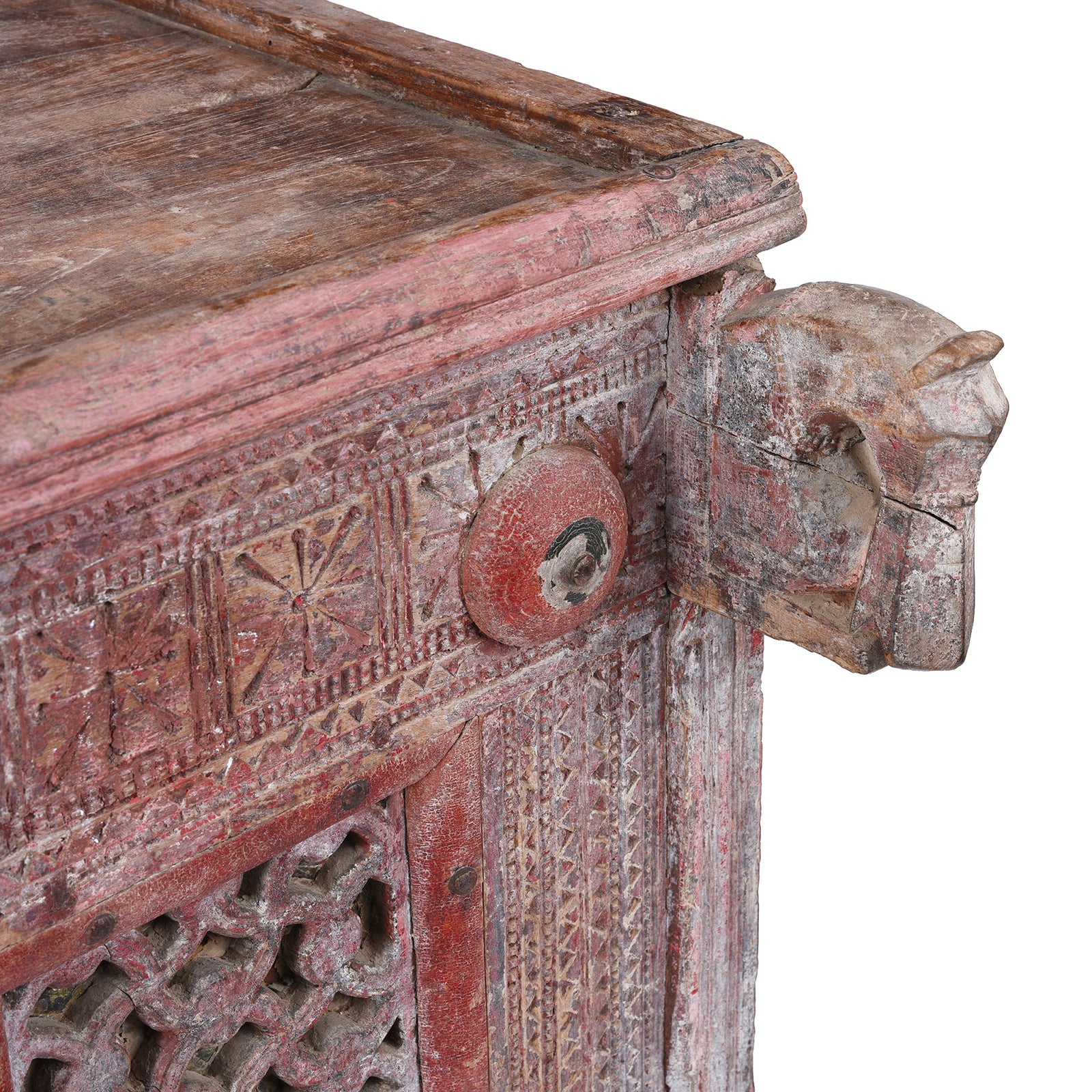 Painted Majus Dowry Chest From Gujarat - 19th Century - Image 5