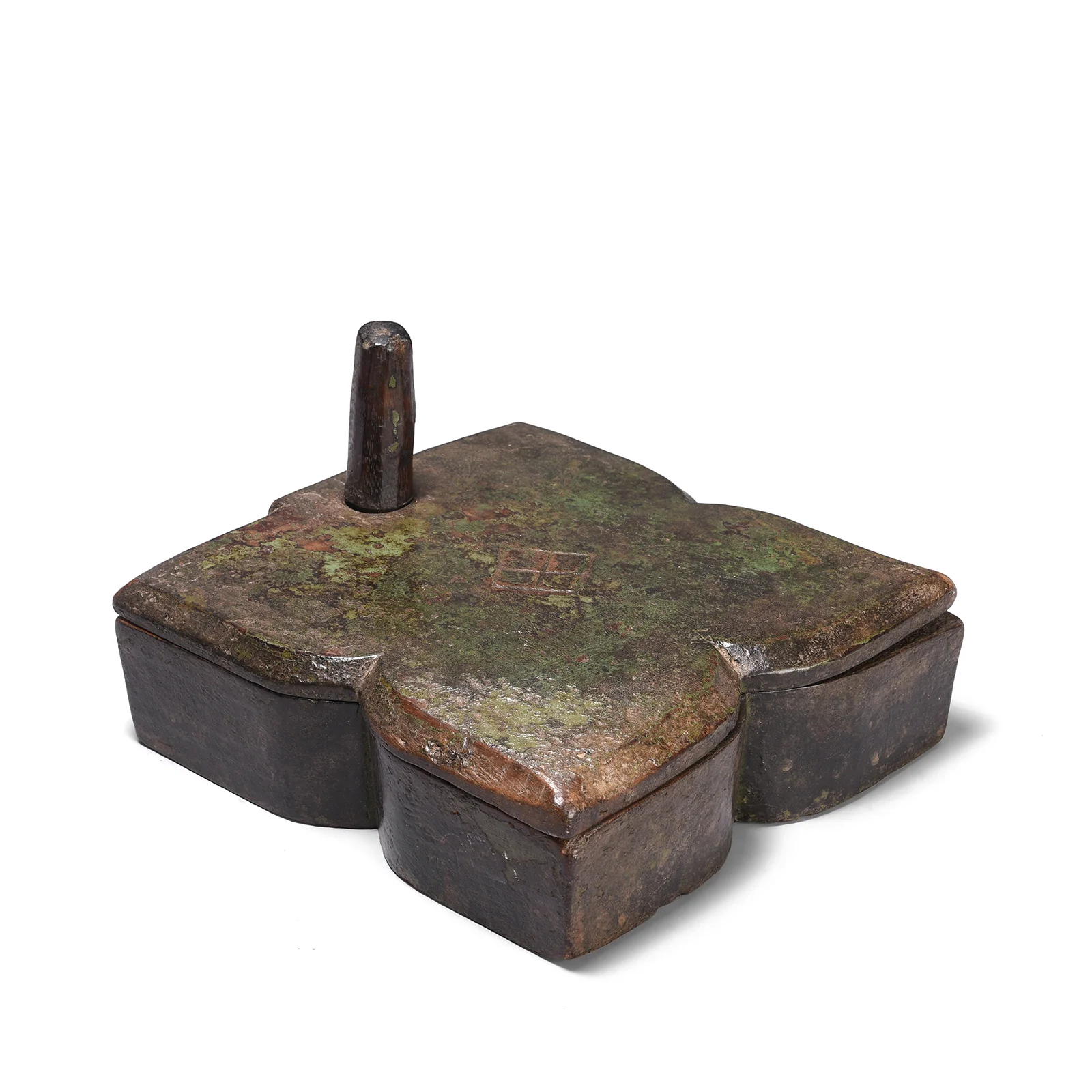 Teak Masala Box From Rajasthan - Ca 1900