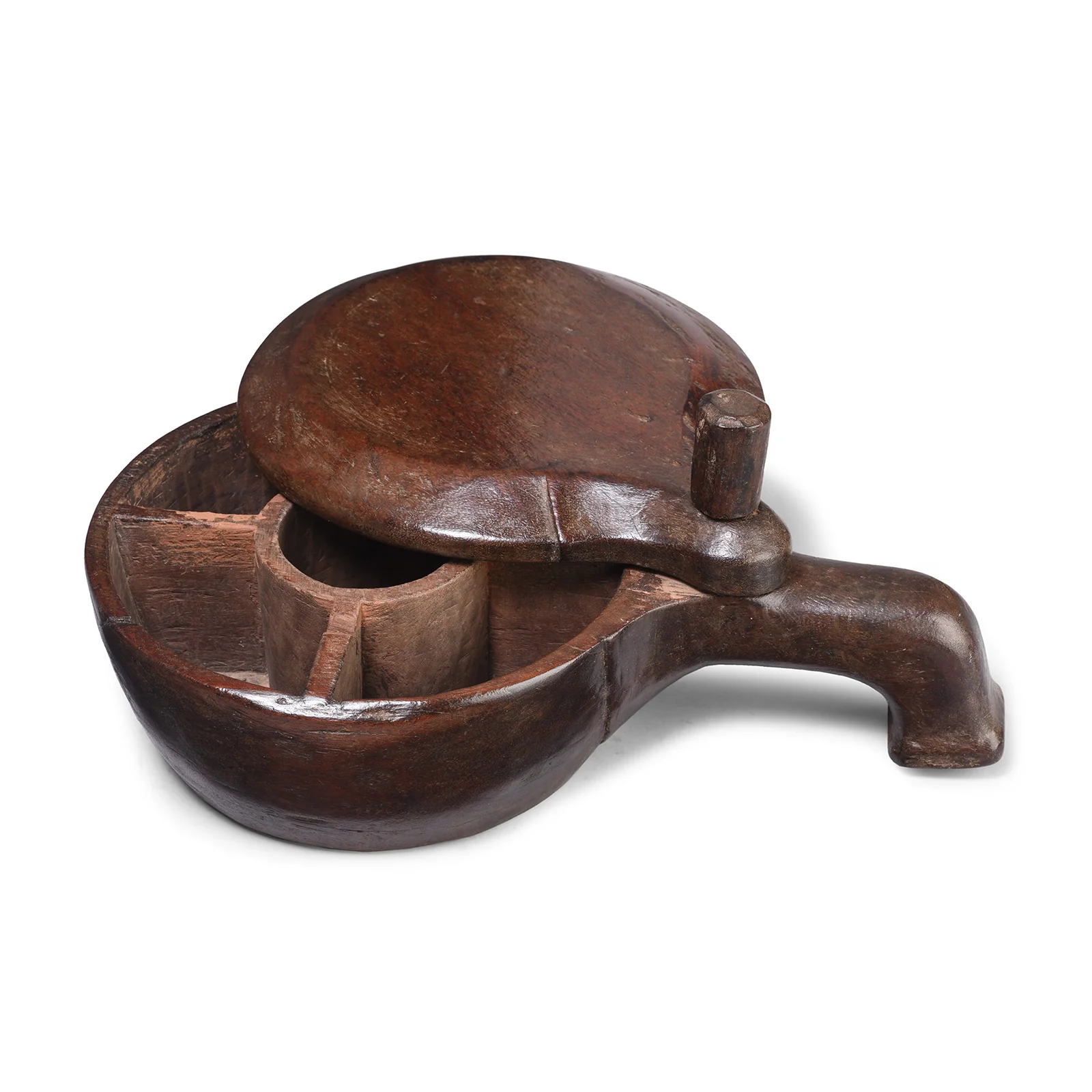 Teak Masala Box From Banswara - Ca 1900 - Image 4